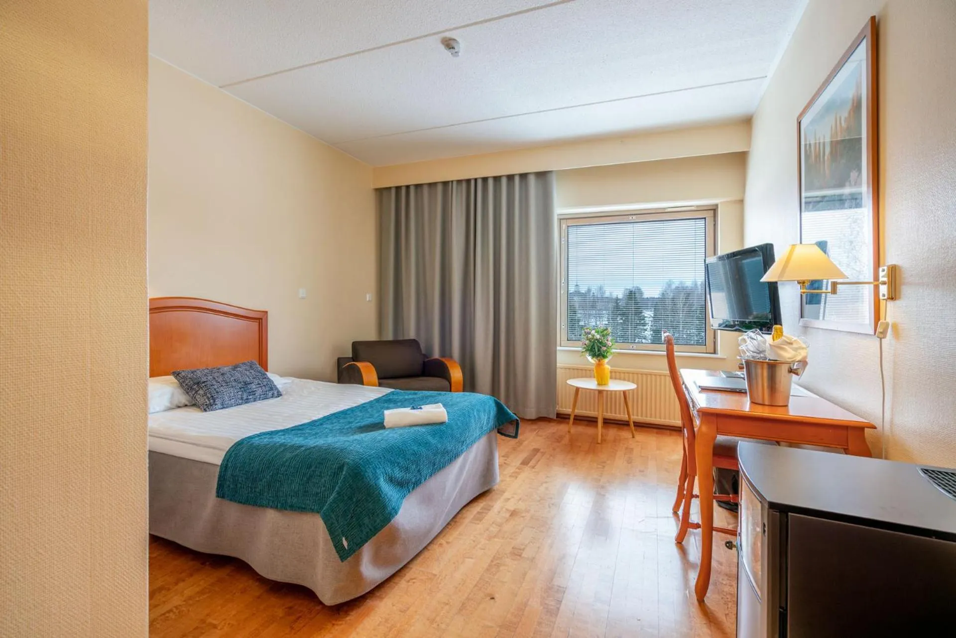 Bedroom, Bed in Hotel Kurikka