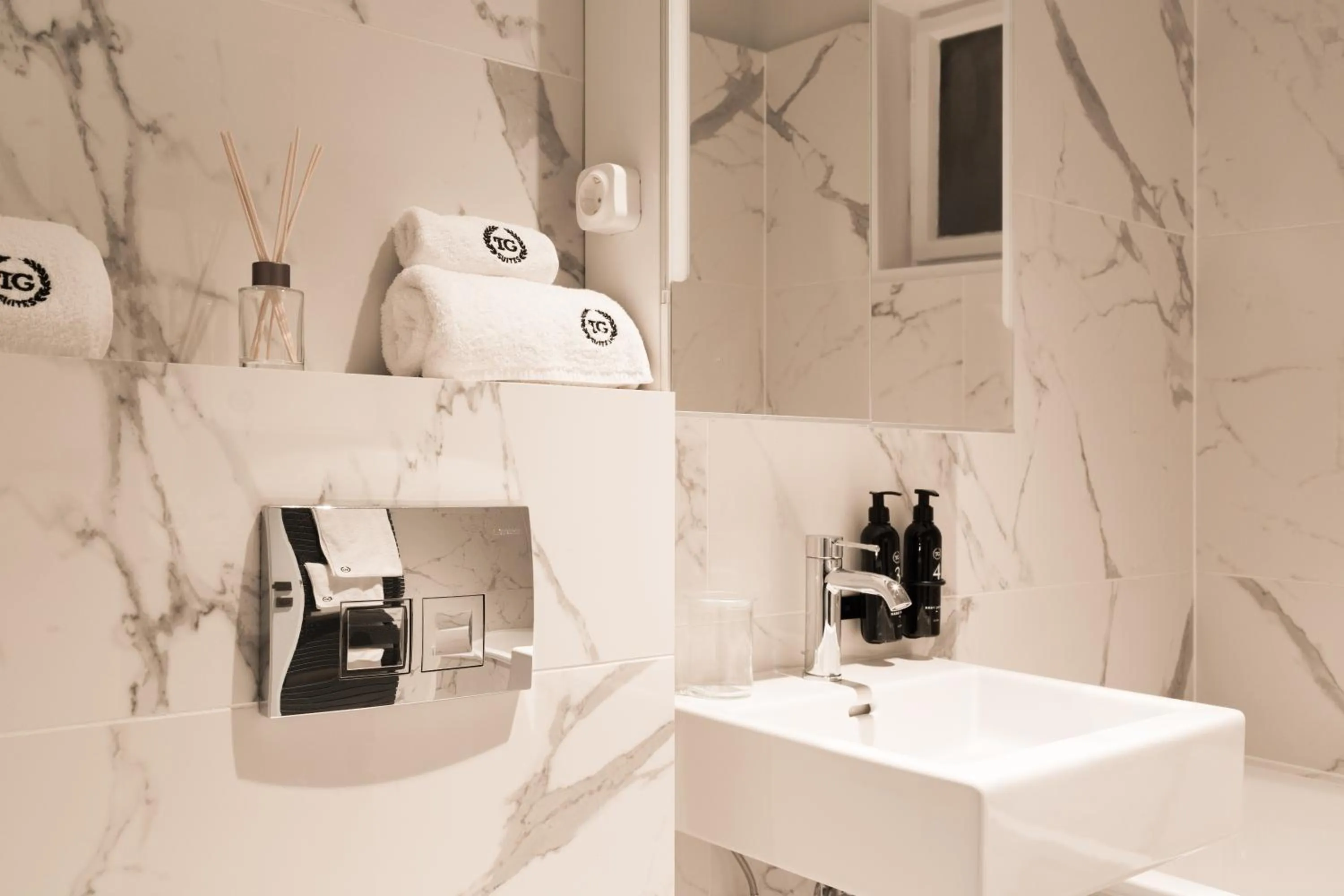 Bathroom in TG Hotel Apartments Budapest