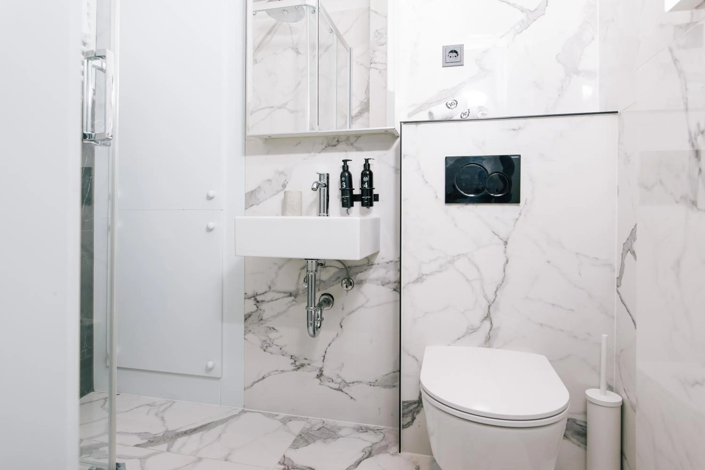 Bathroom in TG Hotel Apartments Budapest