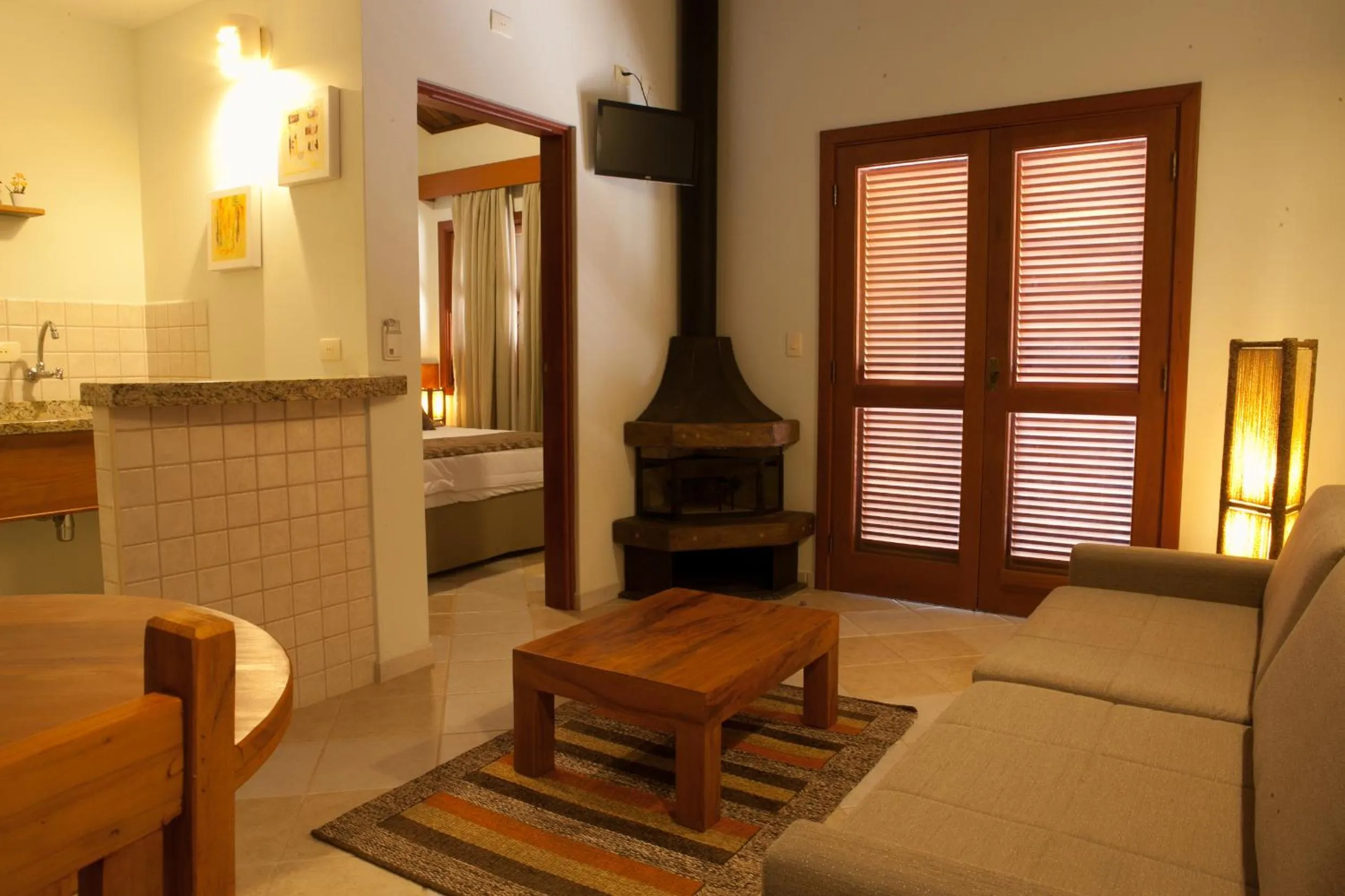 Bed in Refugio do Saci Hotel