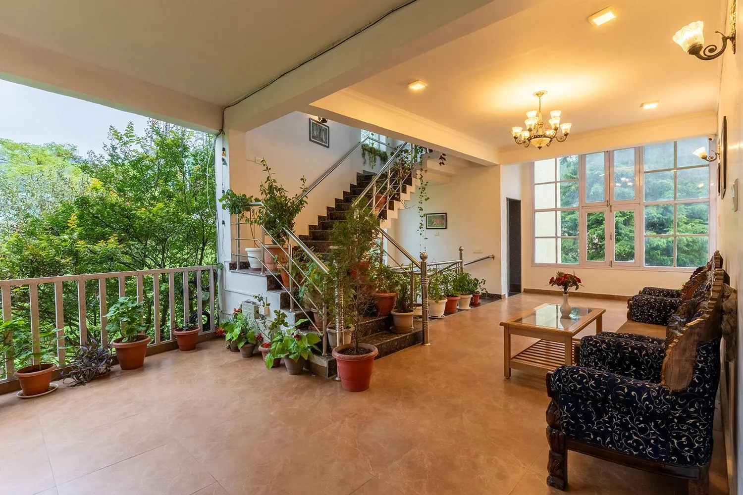 Seating area in Hotel Vista Bhowali, Nainital - Vegetarian