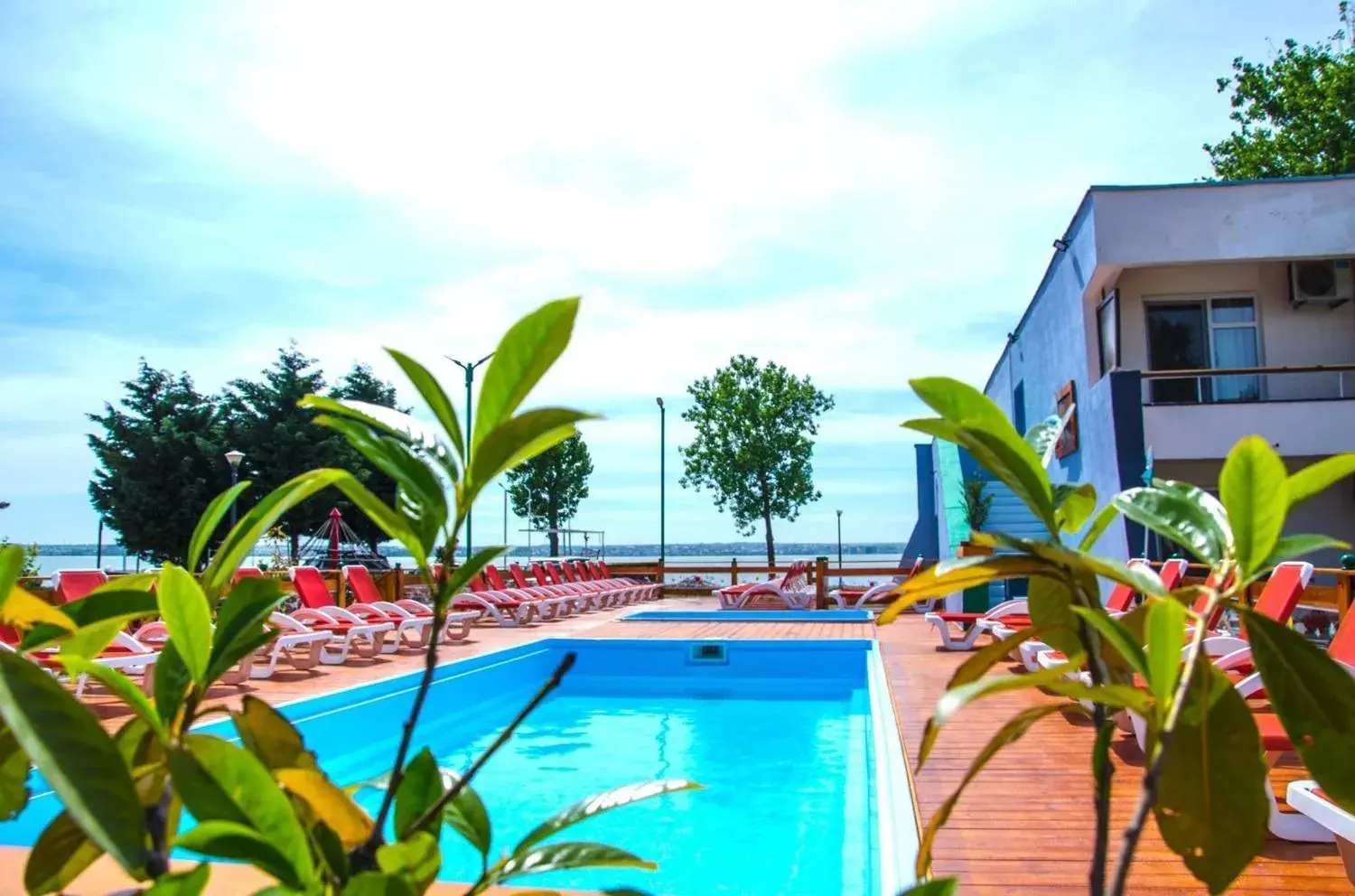 Pool view in Voila Mamaia Pool view in Voila Mamaia