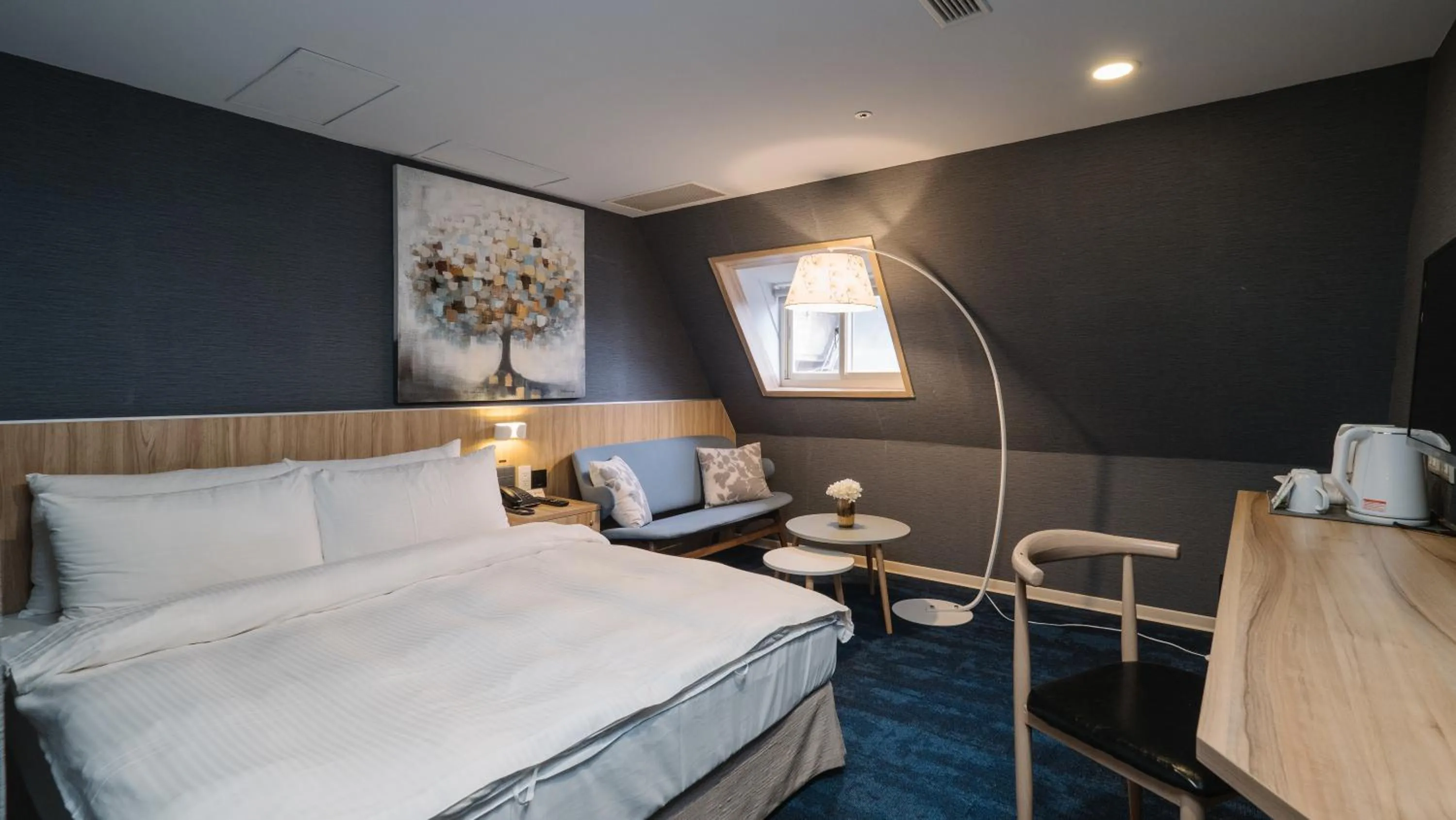 Photo of the whole room, Bed in Hotel attic