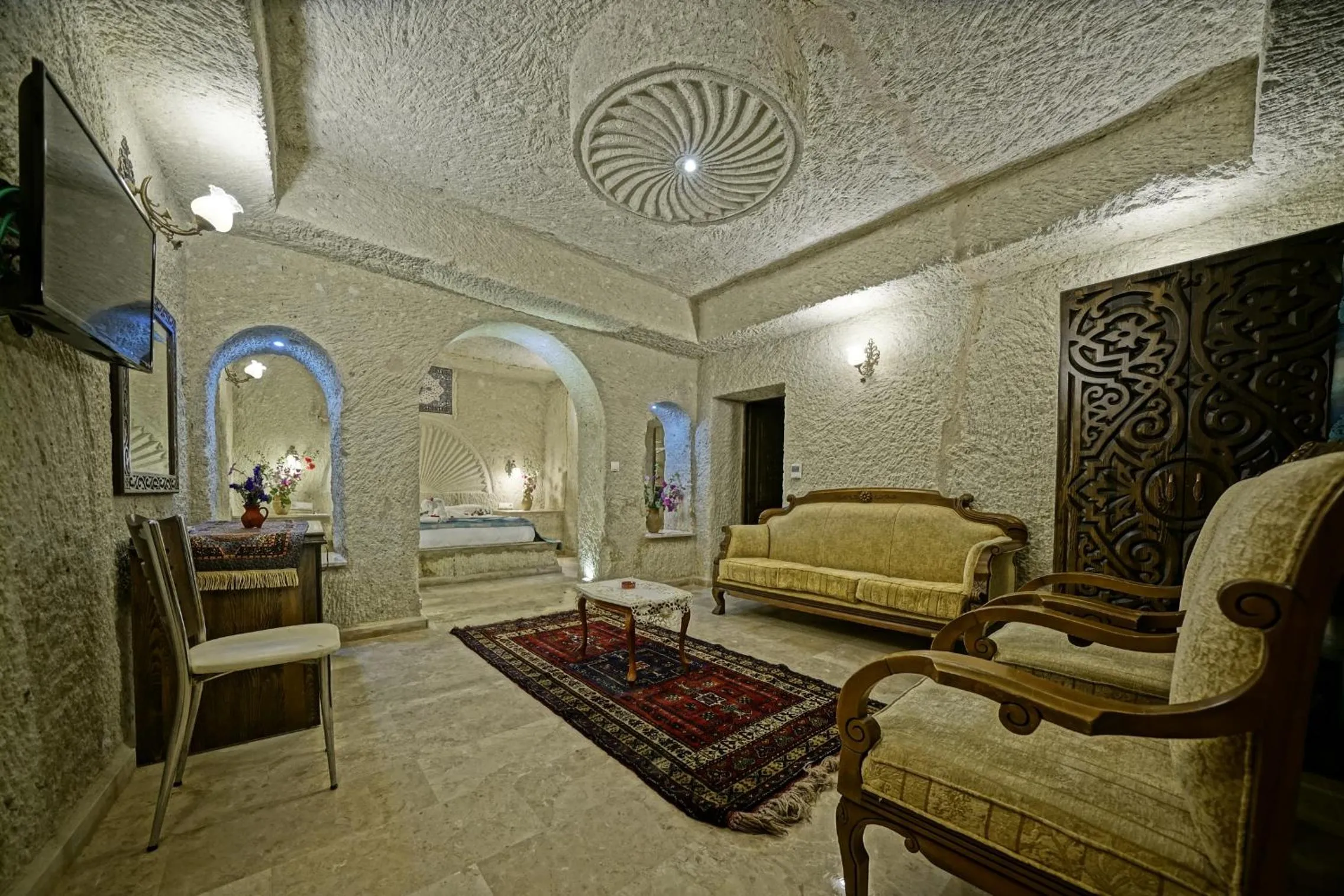 Living room in Goreme Valley Cave House