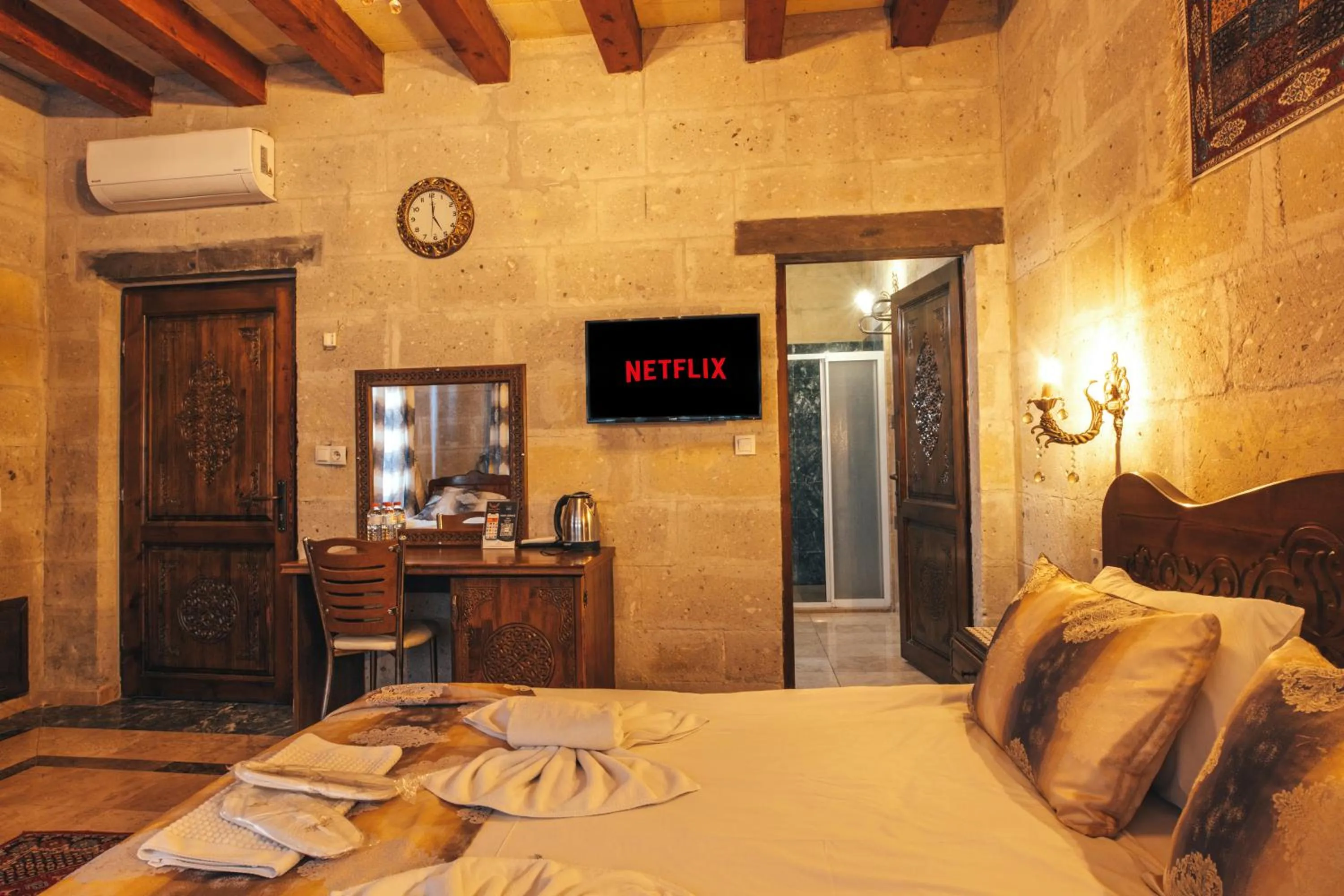 Bed in Goreme Valley Cave House