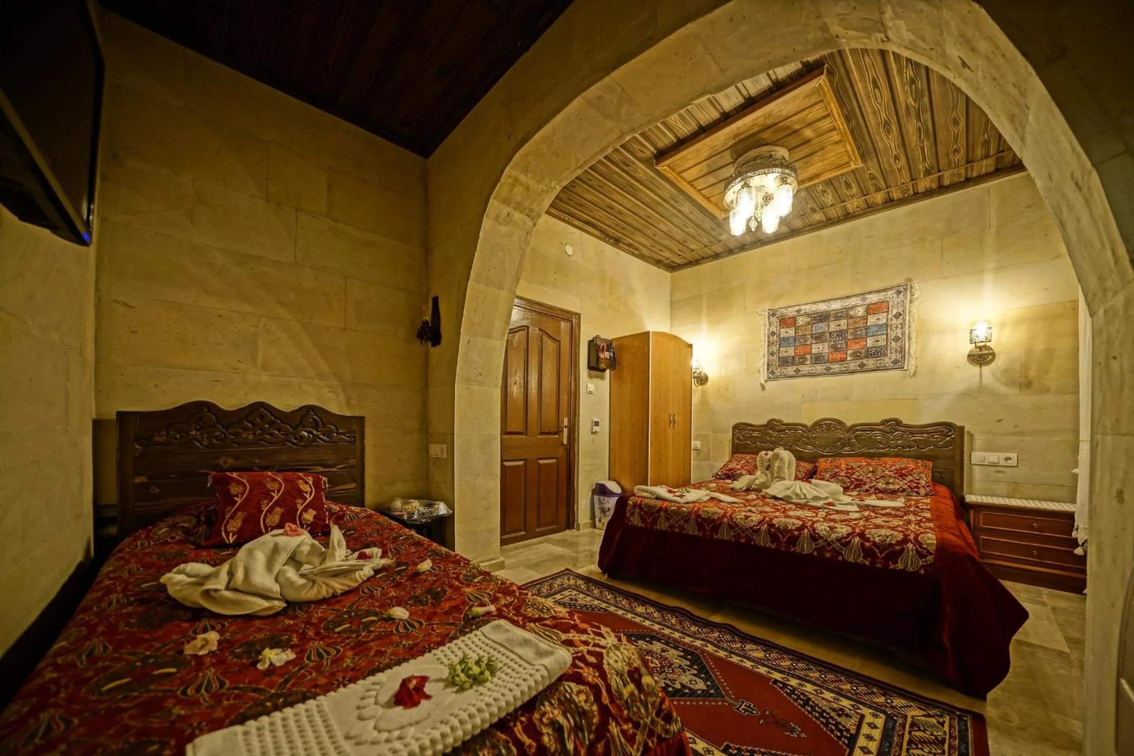 Bedroom, Bed in Goreme Valley Cave House