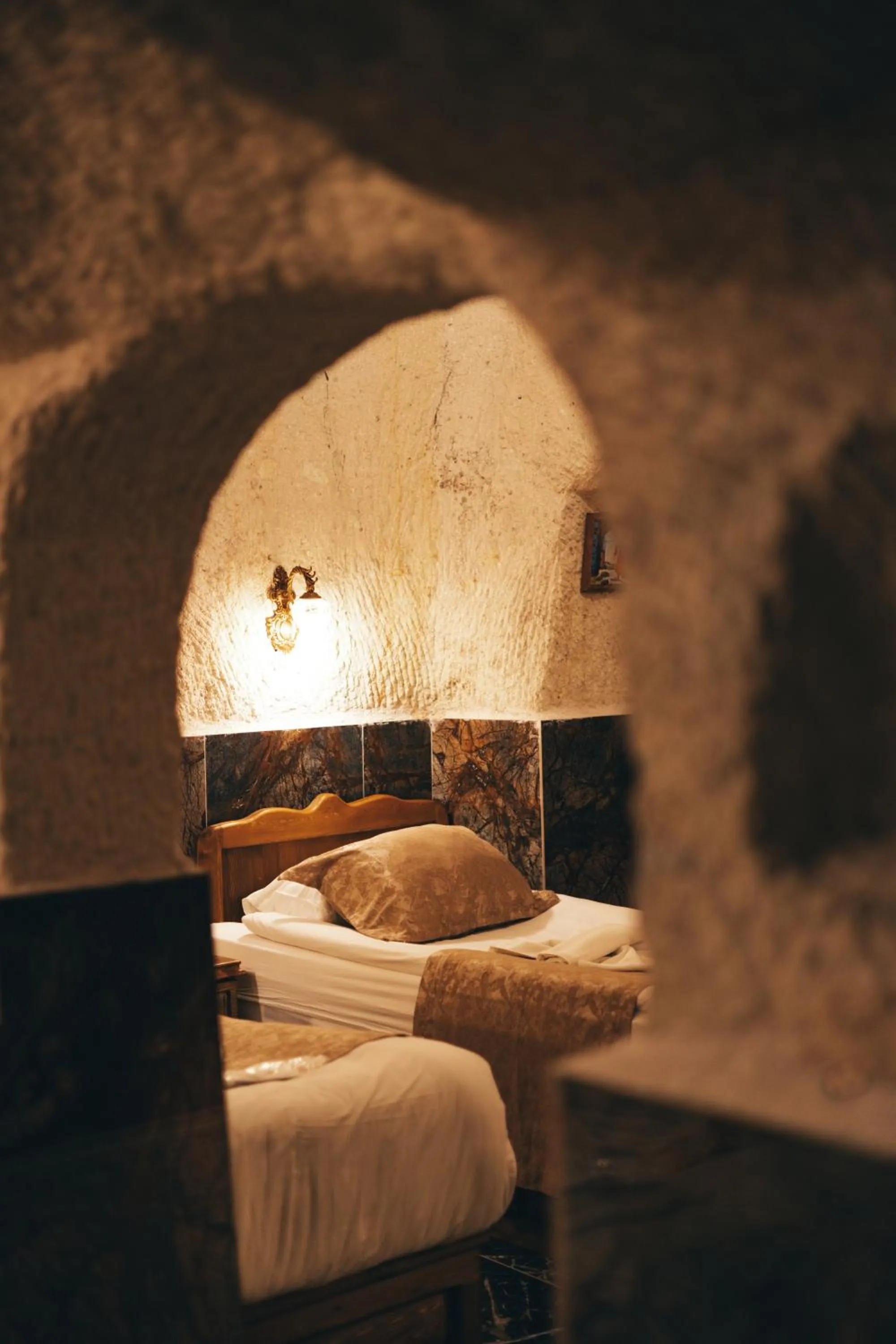 Bed in Goreme Valley Cave House