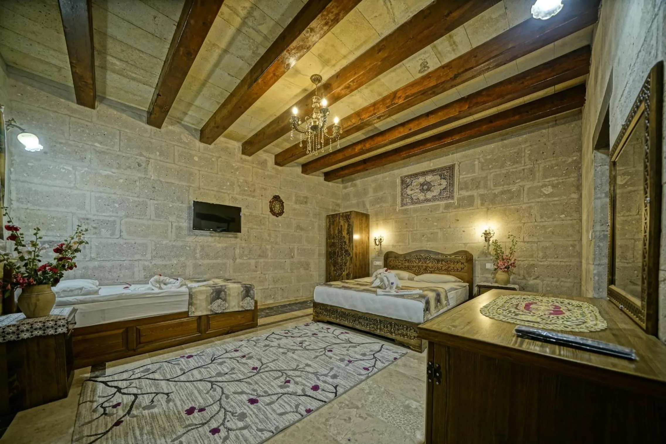Bedroom, Bed in Goreme Valley Cave House