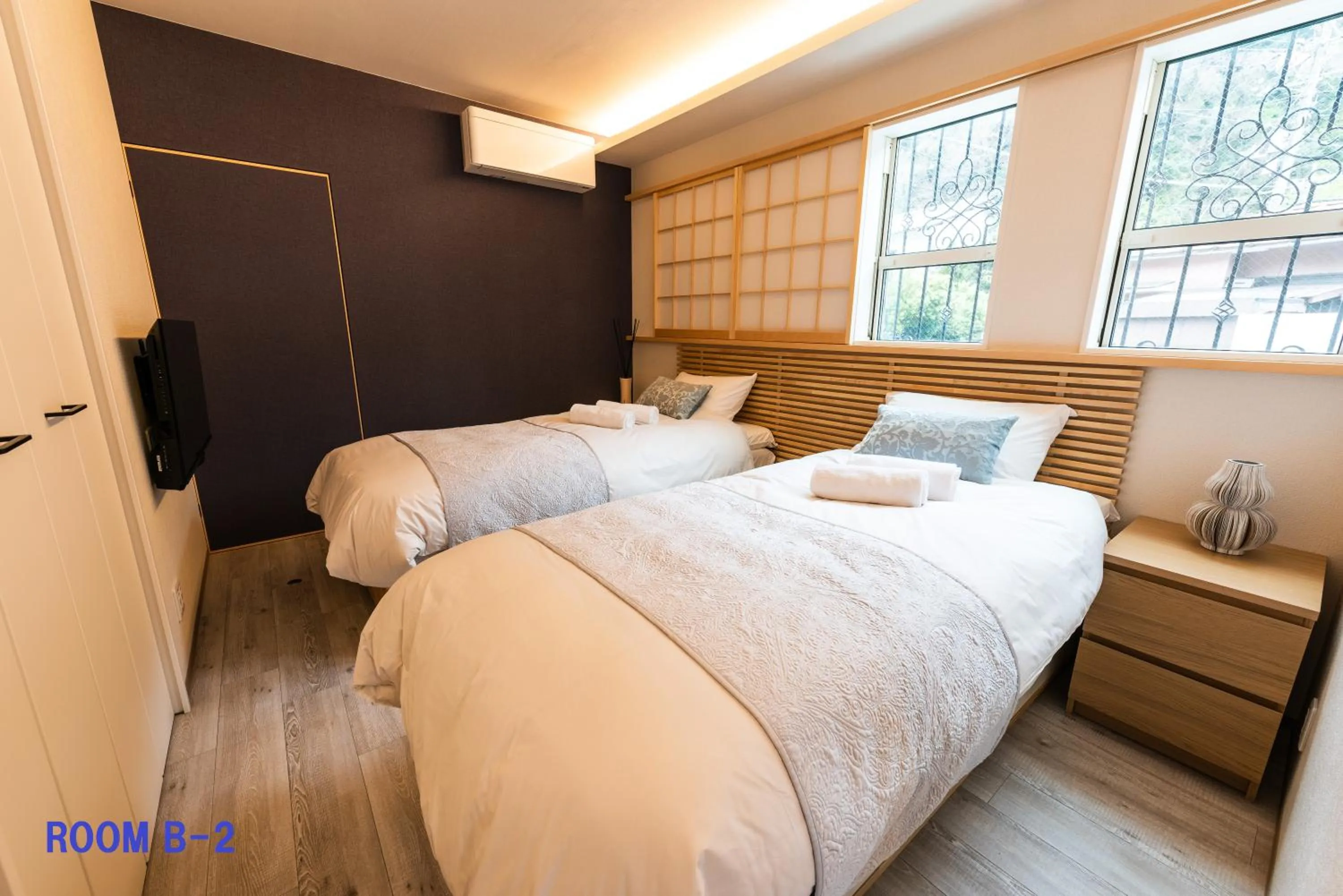 Bedroom, Bed in Guest Villa Hakone Yumoto RiverSide