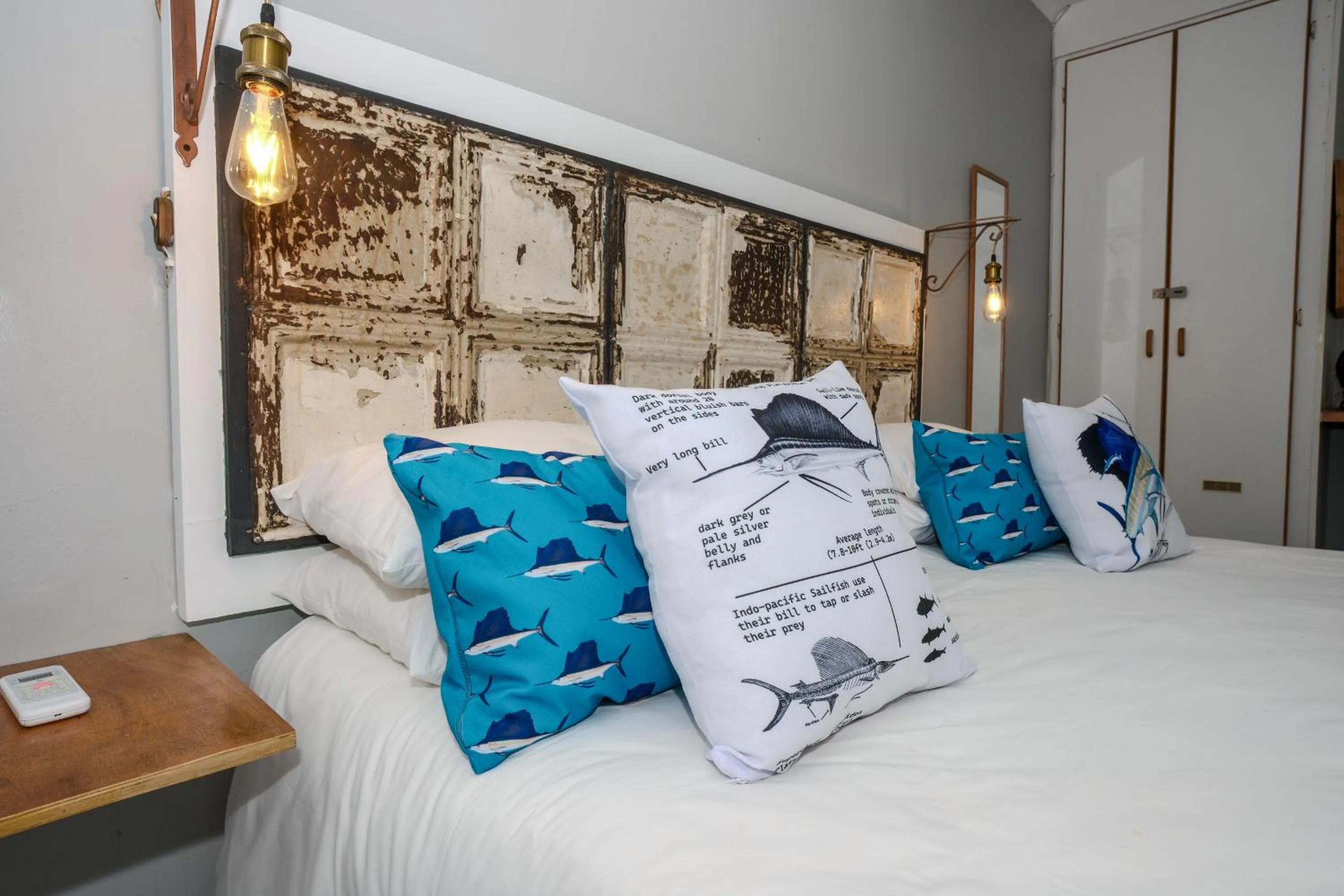 Decorative detail, Bed in Marlin Lodge St Lucia