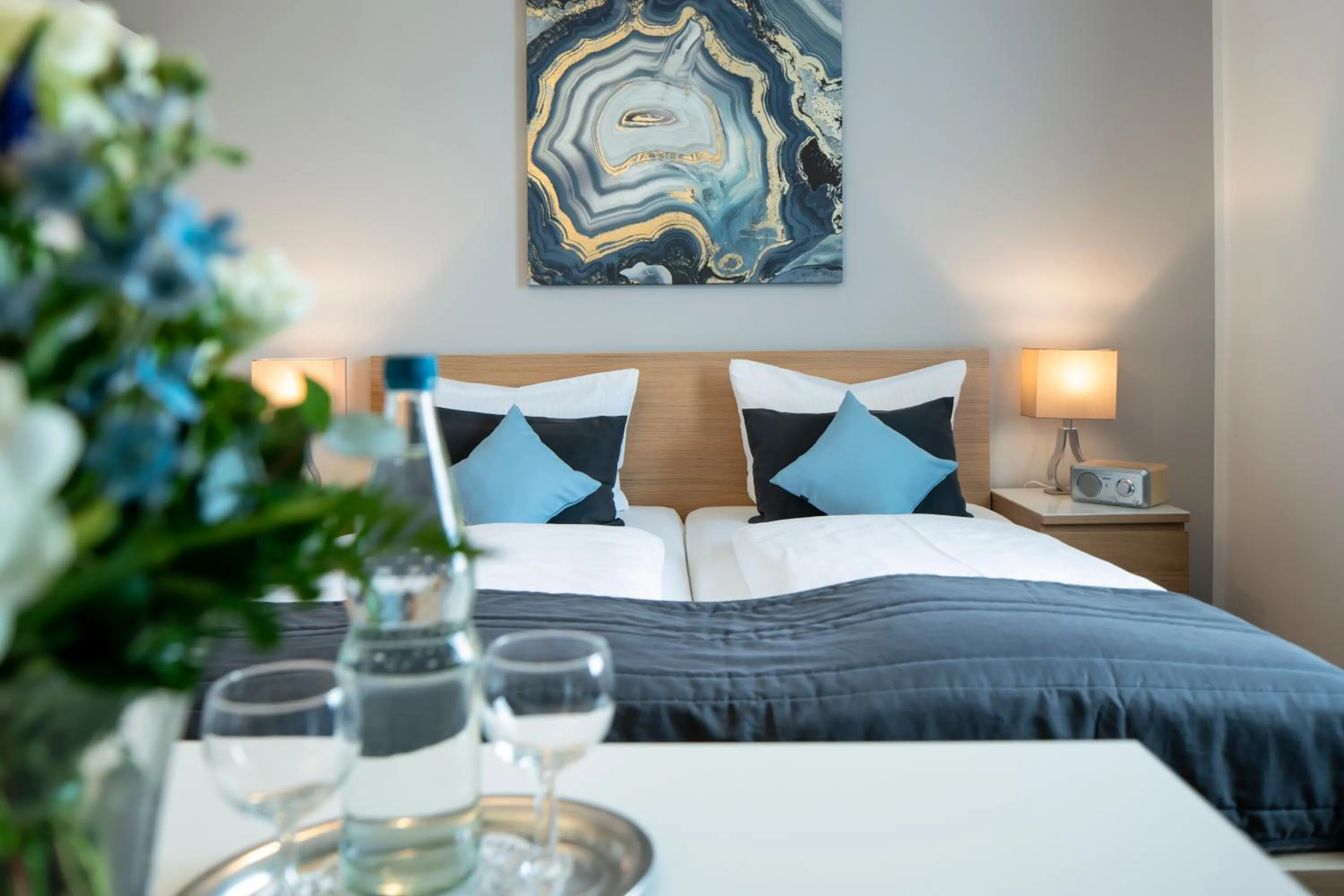 Bed in Hotel Birkenstern