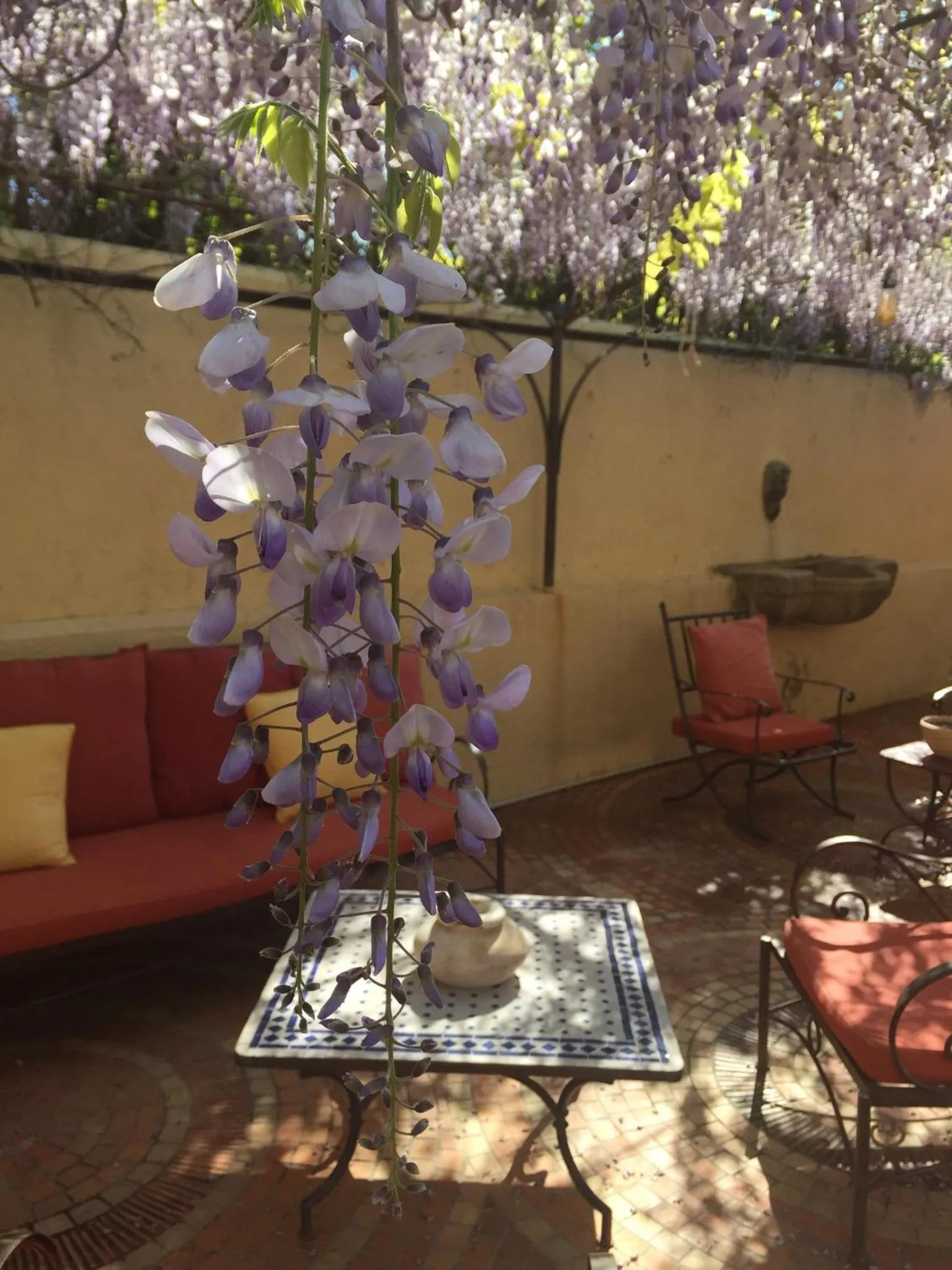 Patio in Auberge des Glycines