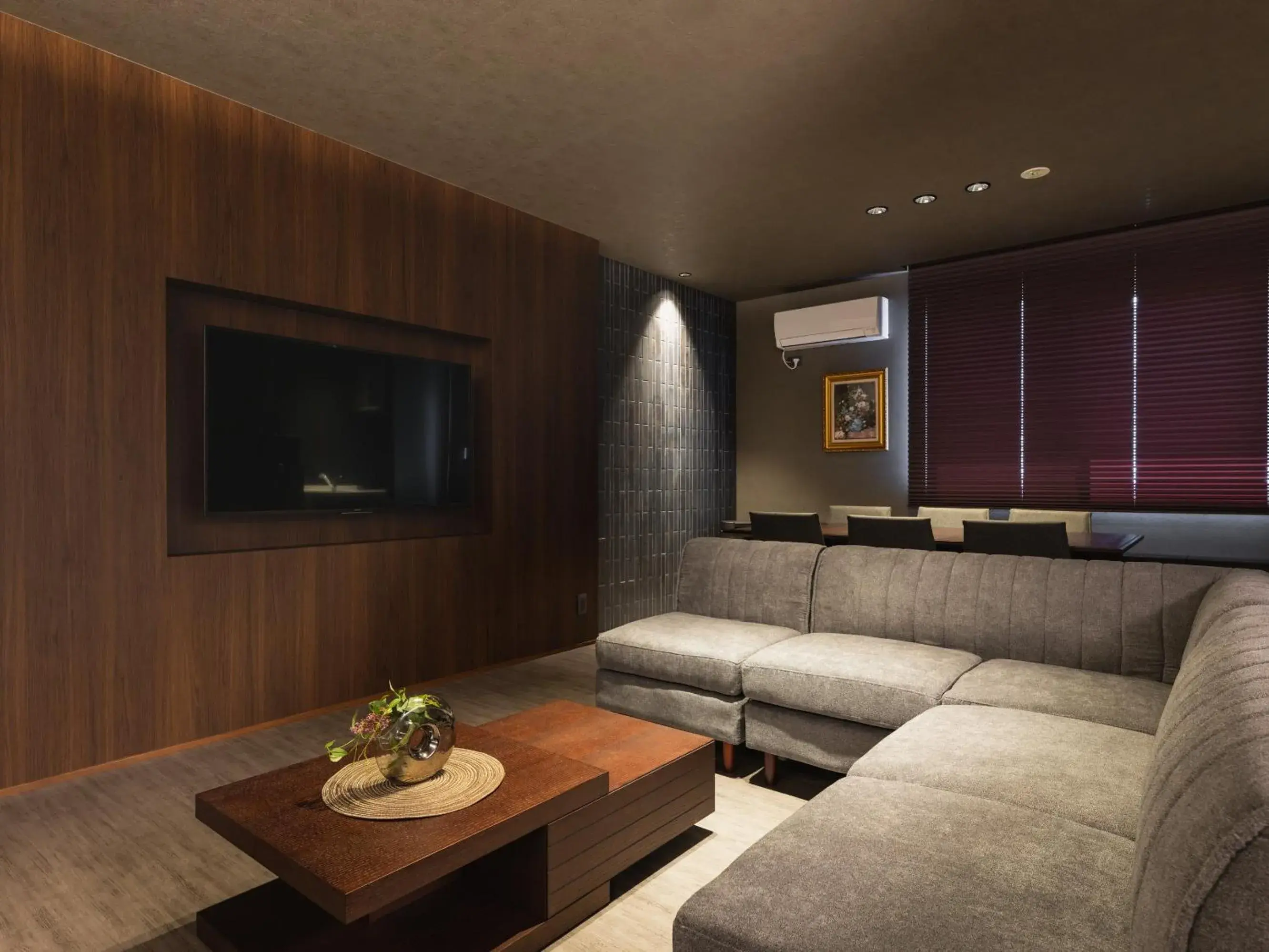 Living room in GRAND BASE Beppu Ekimae Living room in GRAND BASE Beppu Ekimae