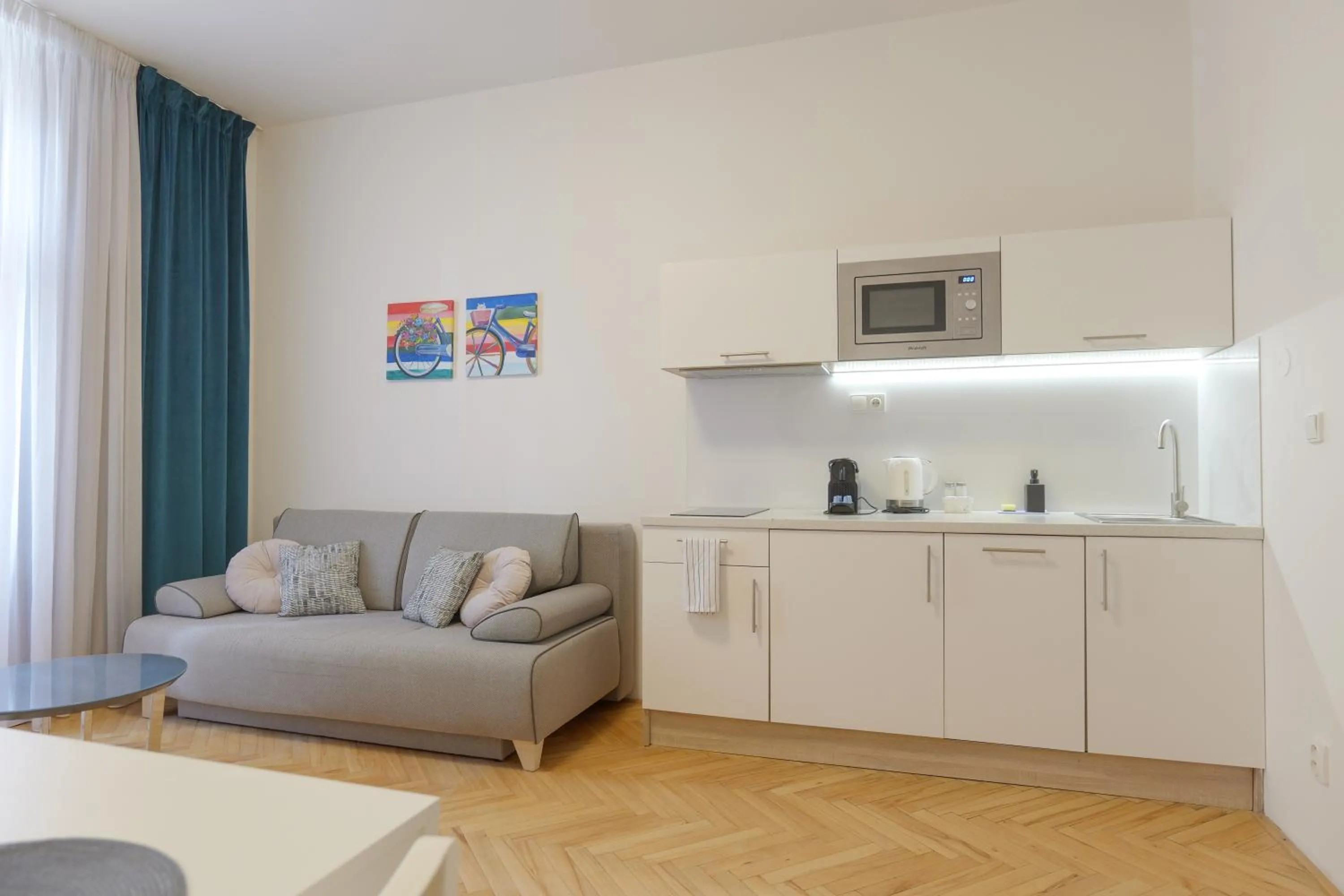 Living room in Gold Art Apartments