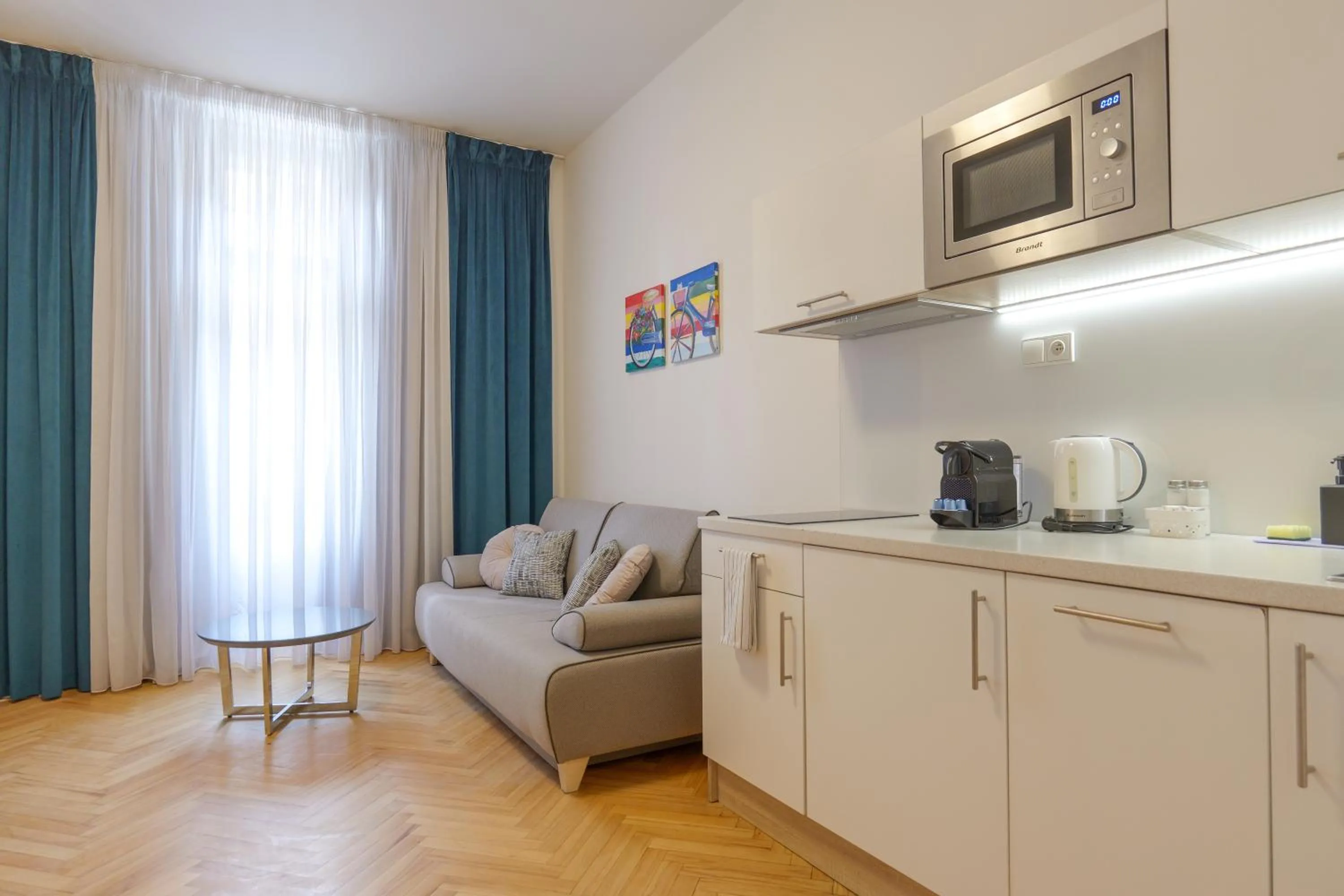 Living room in Gold Art Apartments