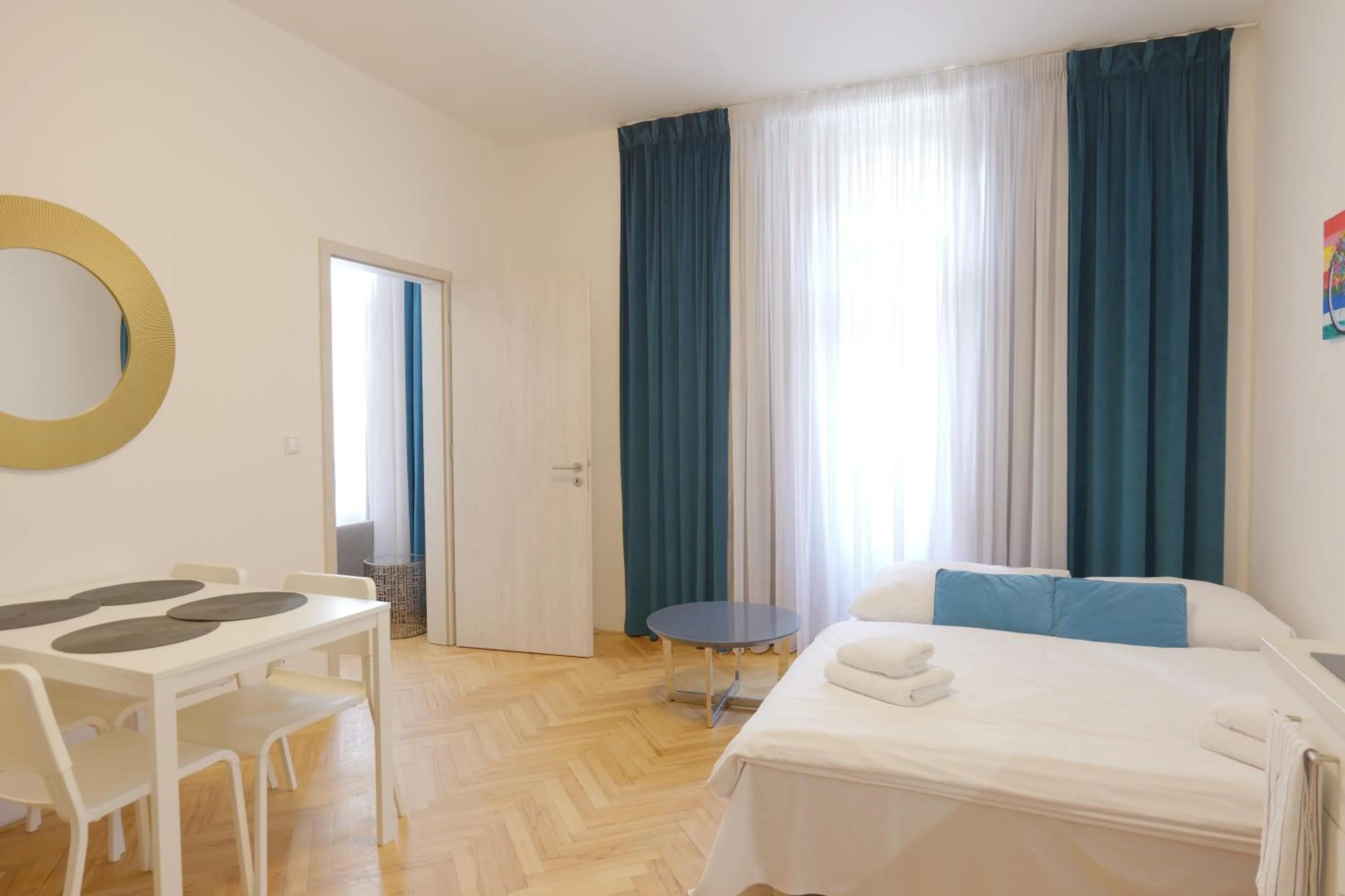 Bed in Gold Art Apartments