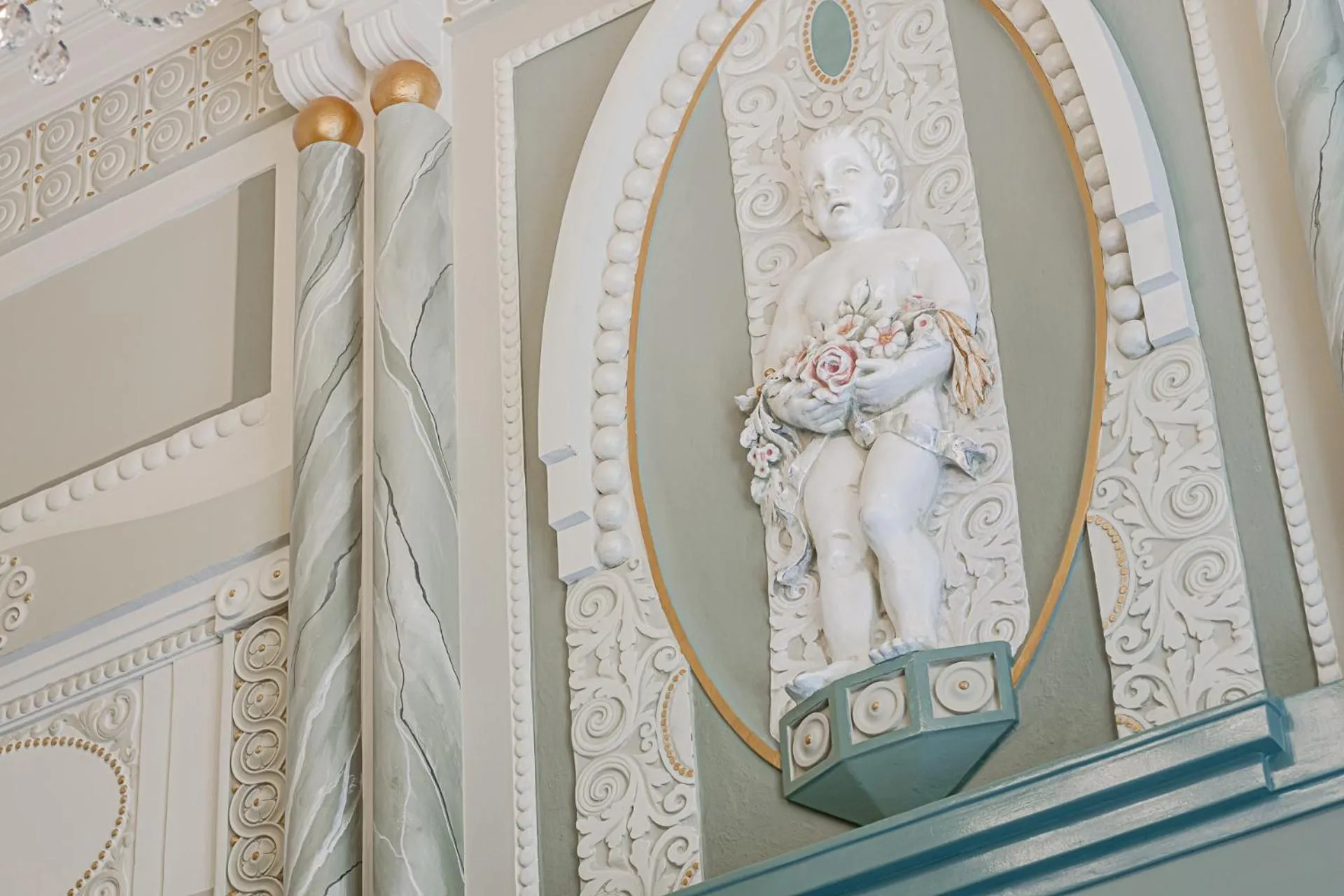 Decorative detail in Gold Art Apartments