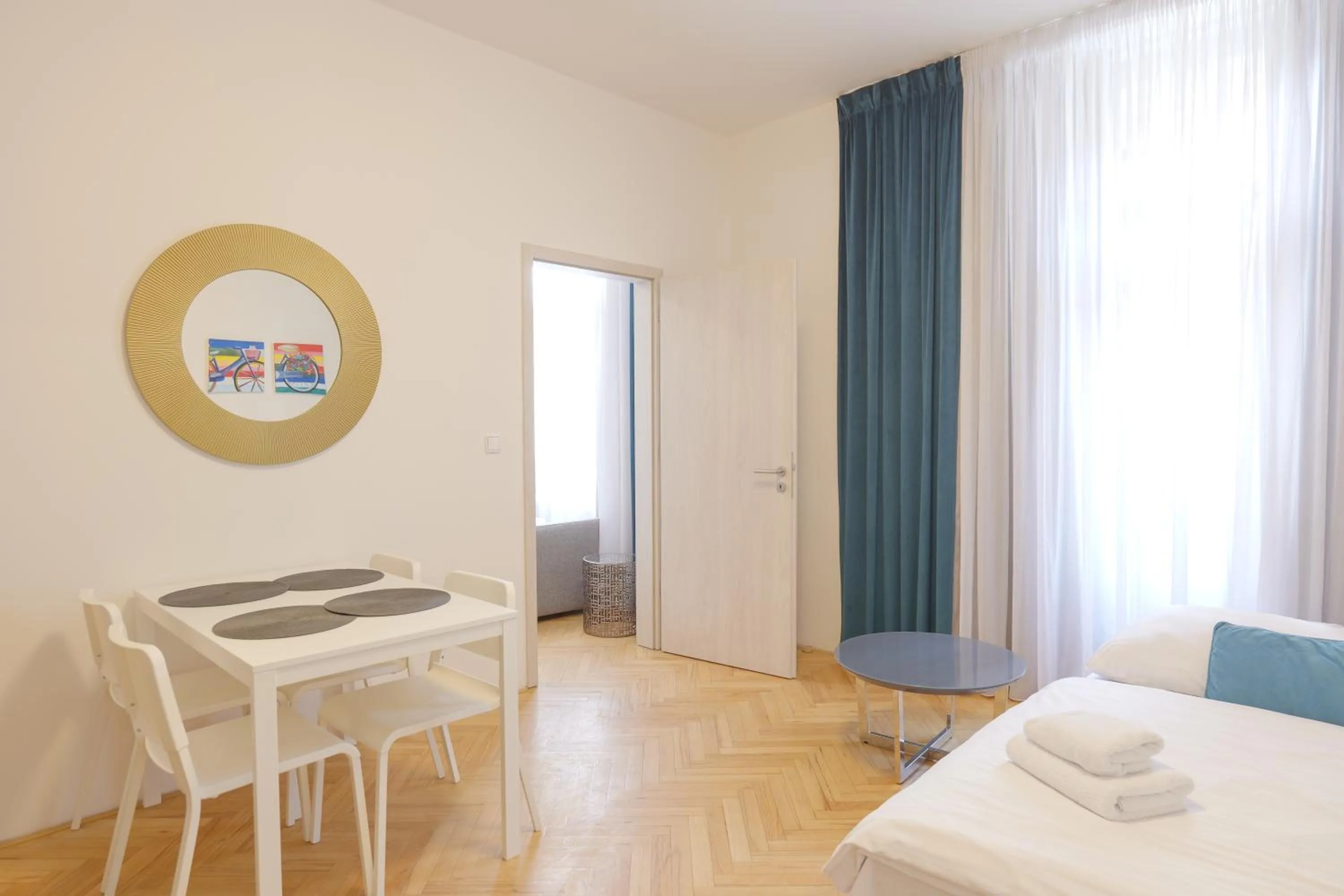 Bed in Gold Art Apartments
