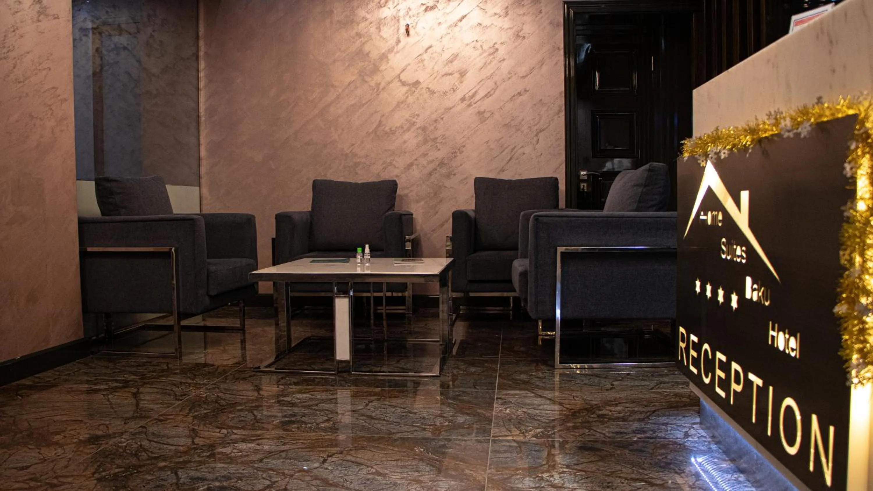Lobby or reception in Home Suites Baku-Halal Hotel
