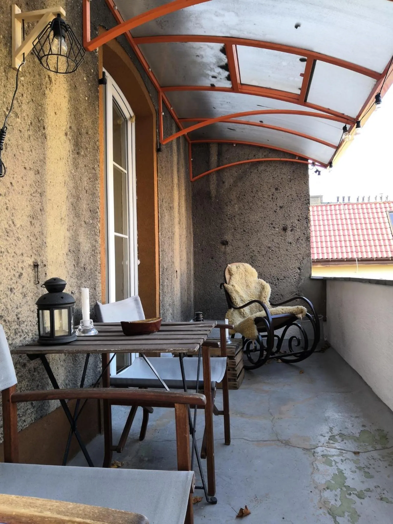 Balcony/Terrace in Bankowa 8 Guest Rooms