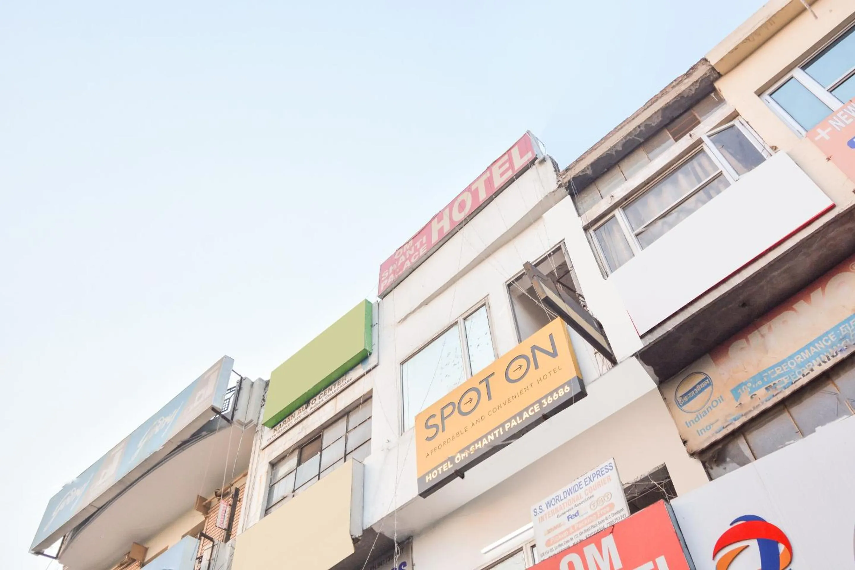 Facade/entrance in SPOT ON 36686 Hotel Om Shanti Palace