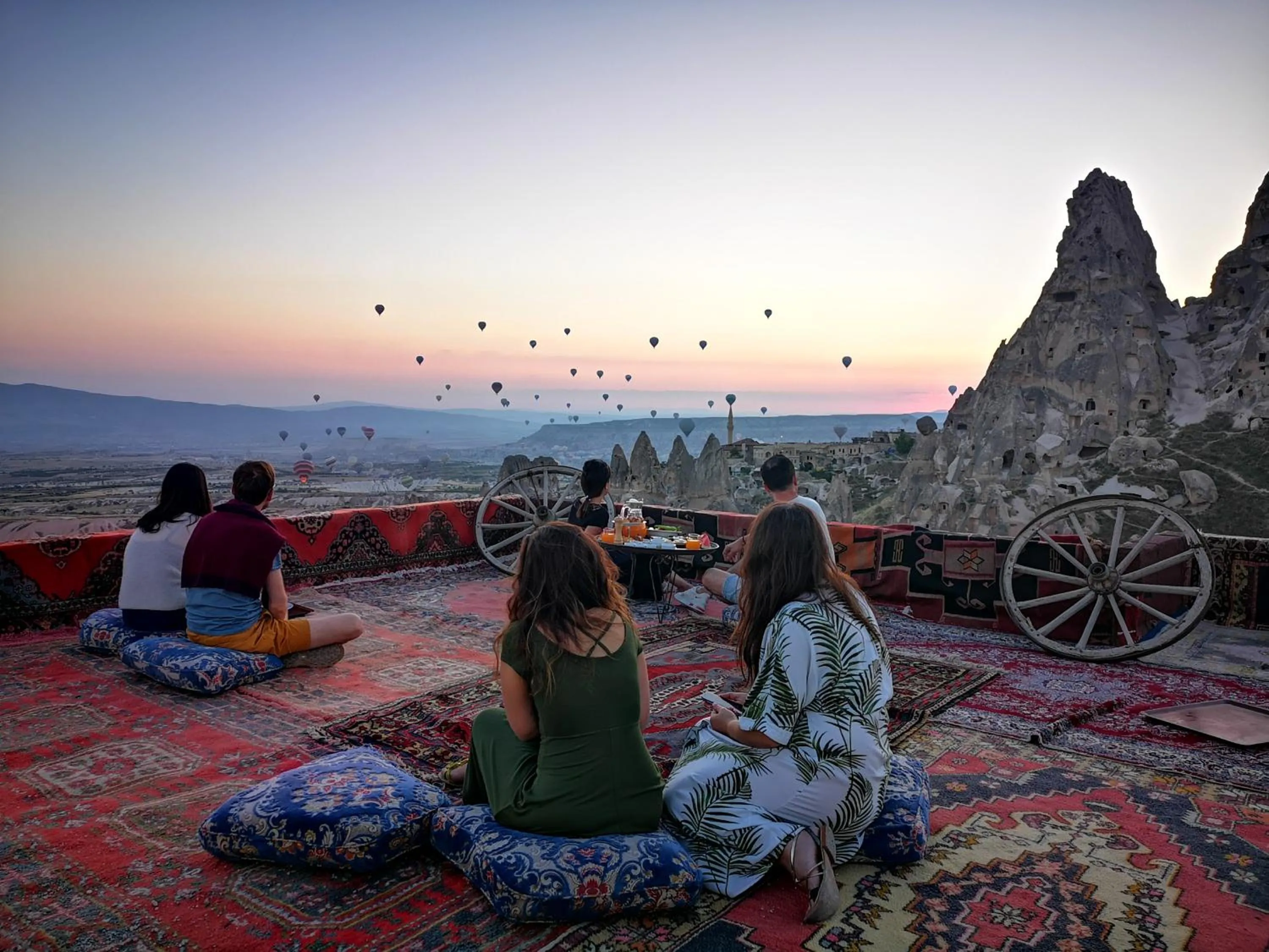 People in Hermes Cave Hotel