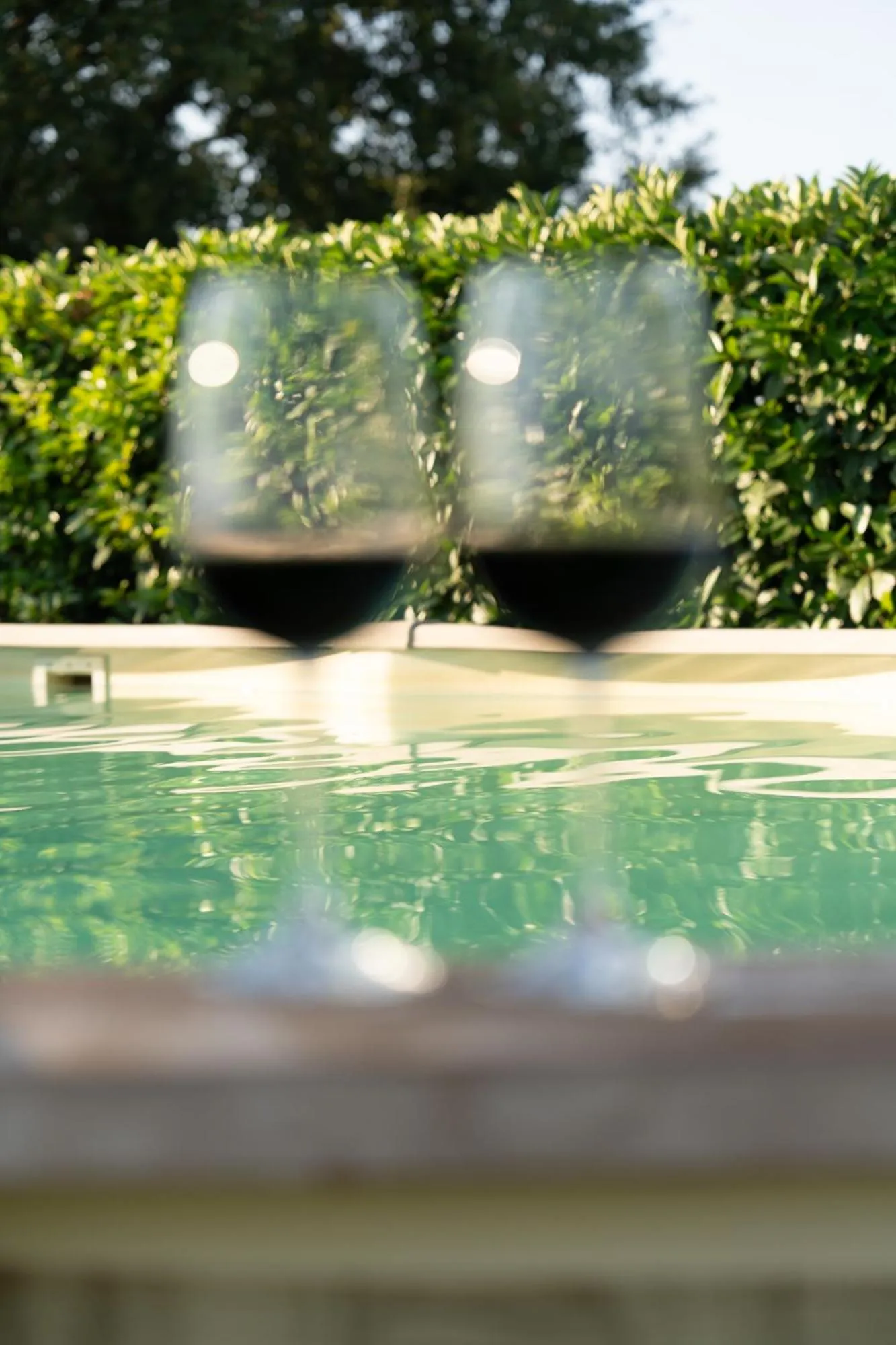 Pool view in Cappannelle Country House Tuscany