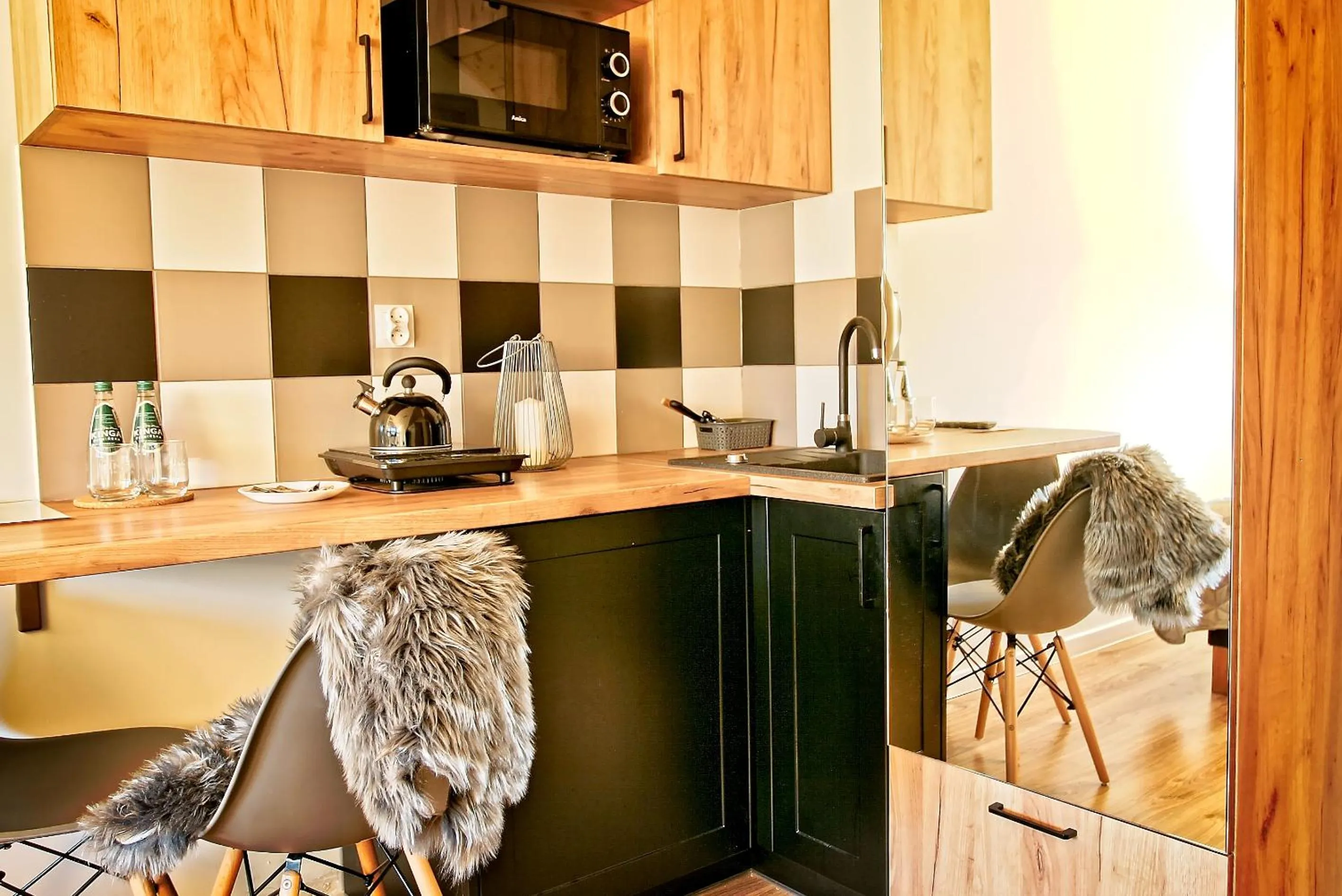 Kitchen or kitchenette in Apartamenty Magia Gór
