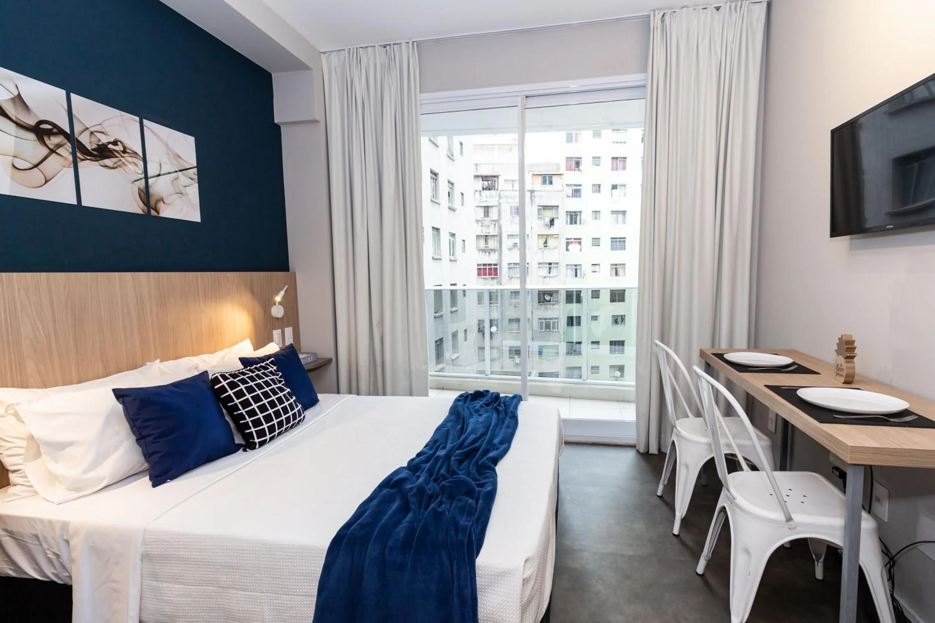 Bedroom, Bed in 360 Suítes Sé