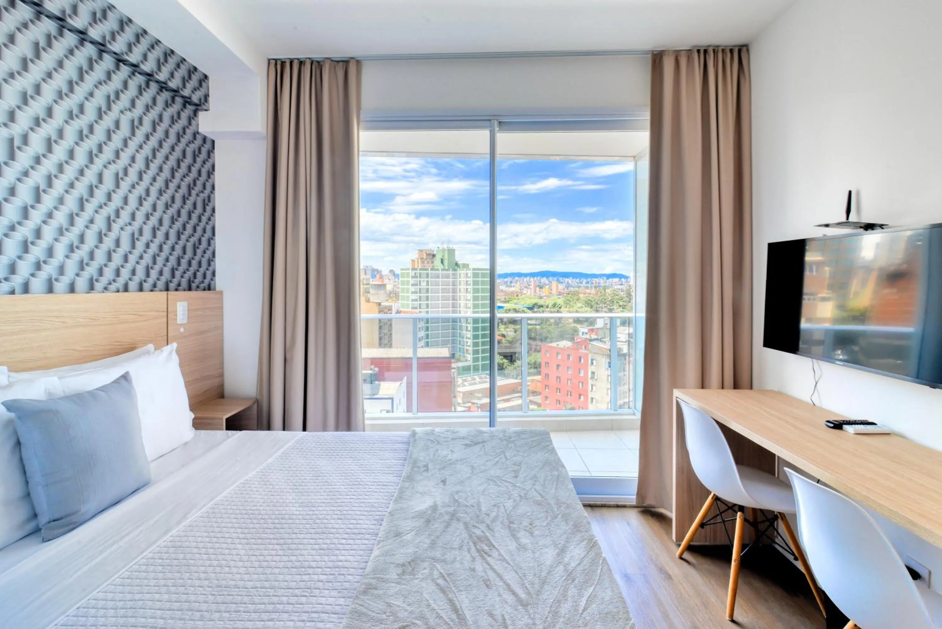 Bedroom, Bed in 360 Suítes Sé