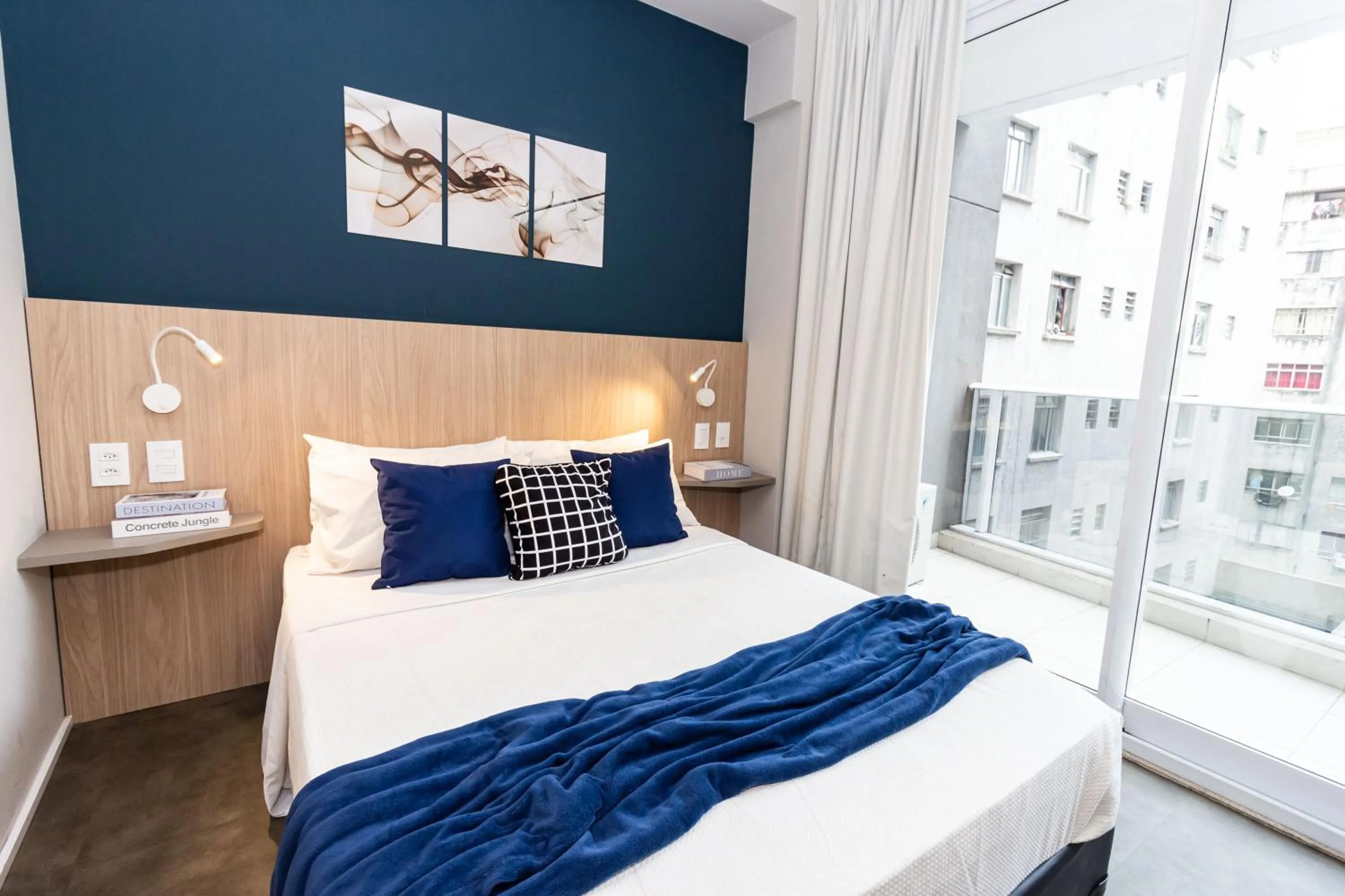 Bedroom, Bed in 360 Suítes Sé