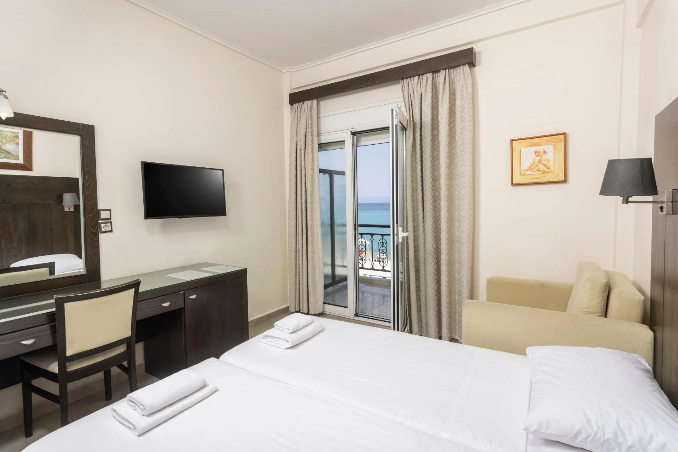 Bed in Hanioti GrandOtel