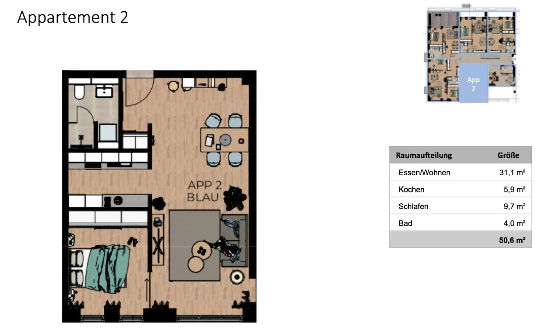 Floor plan in Boardinghome Oldenburg