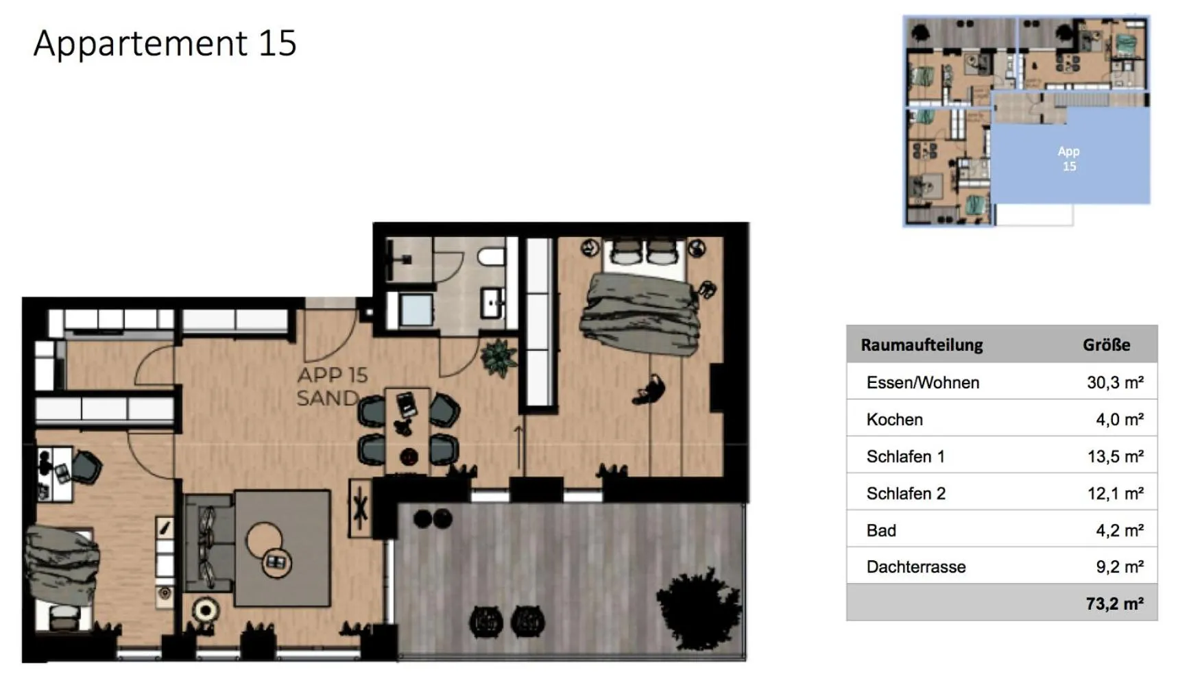 Floor plan in Boardinghome Oldenburg
