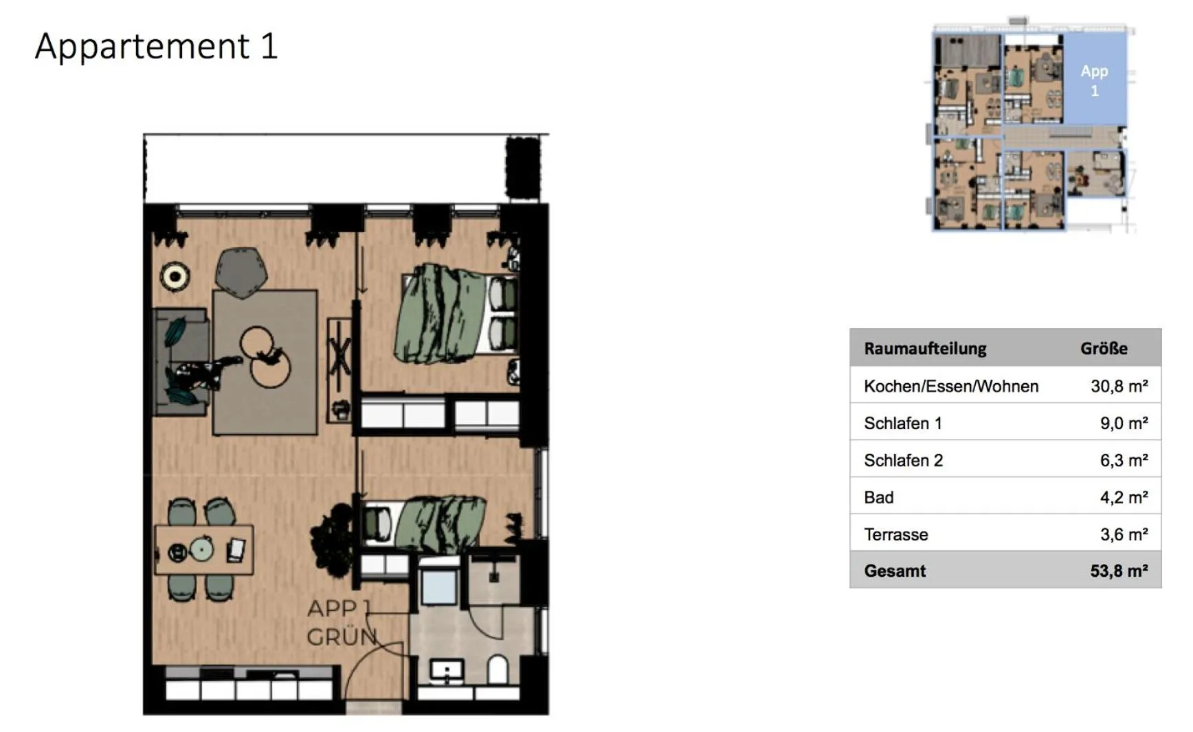 Floor plan in Boardinghome Oldenburg