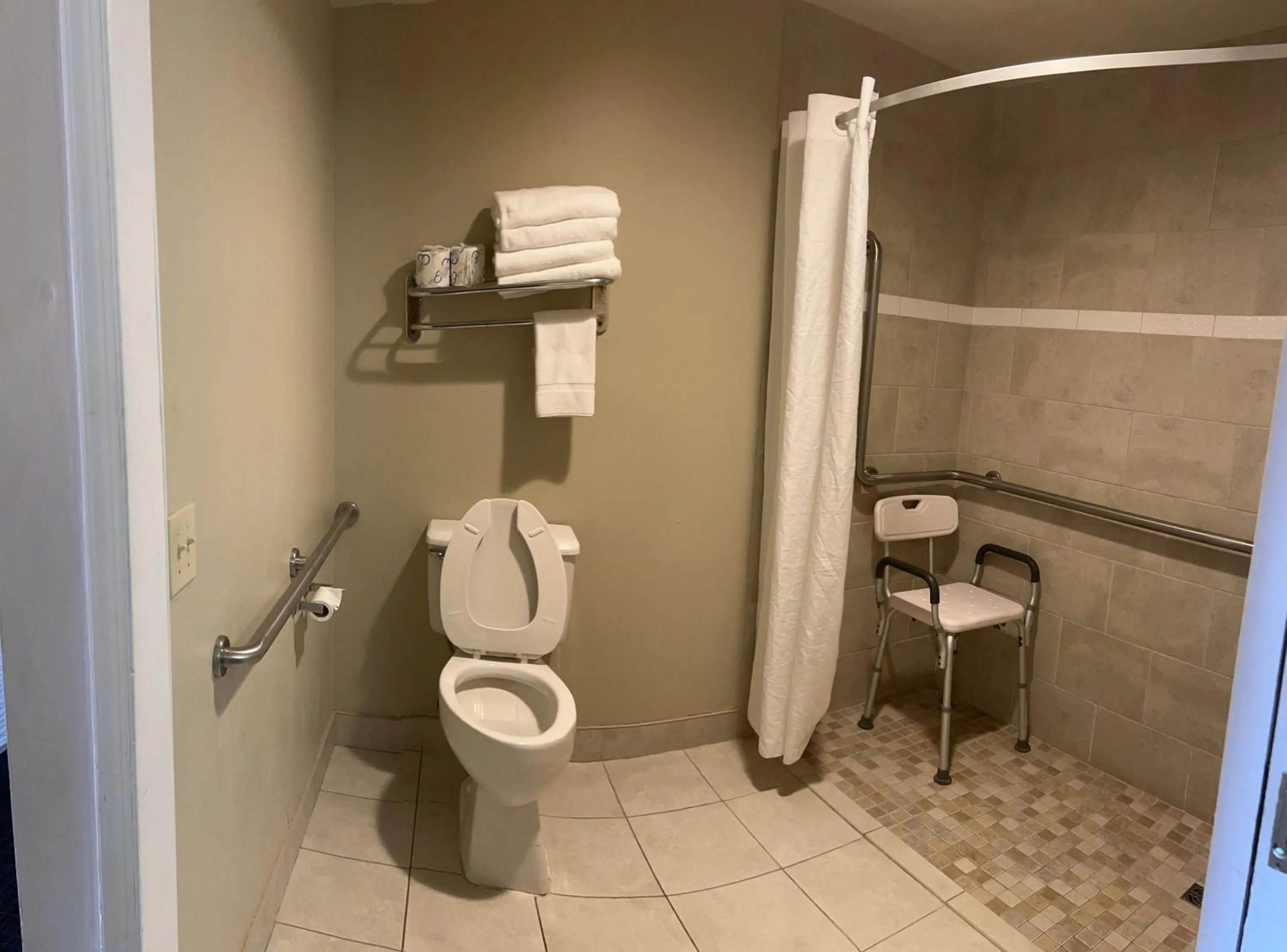 Shower in Days Inn by Wyndham Virginia Beach At The Beach