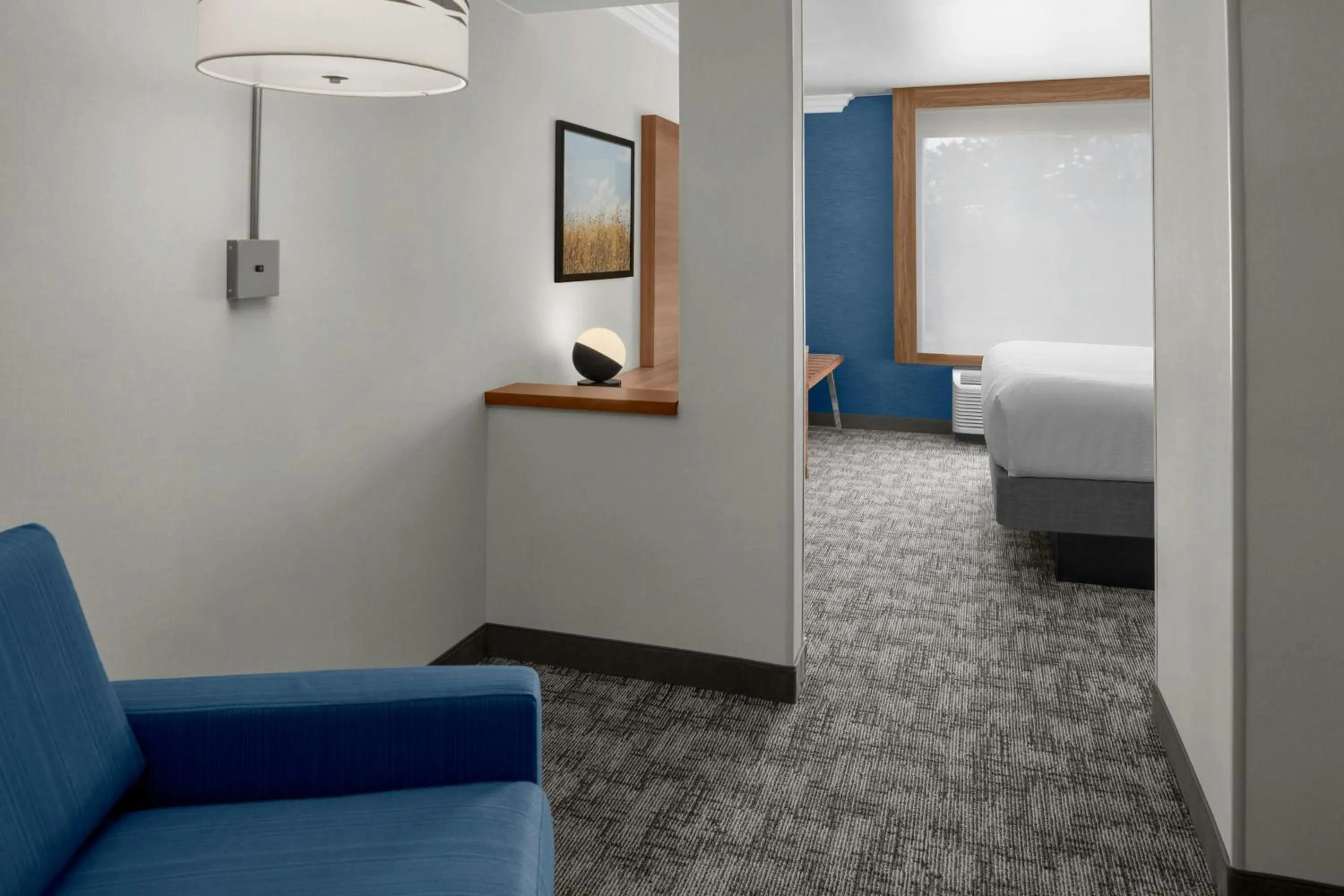 Living room, Bed in City Express By Marriott Rancho Cucamonga