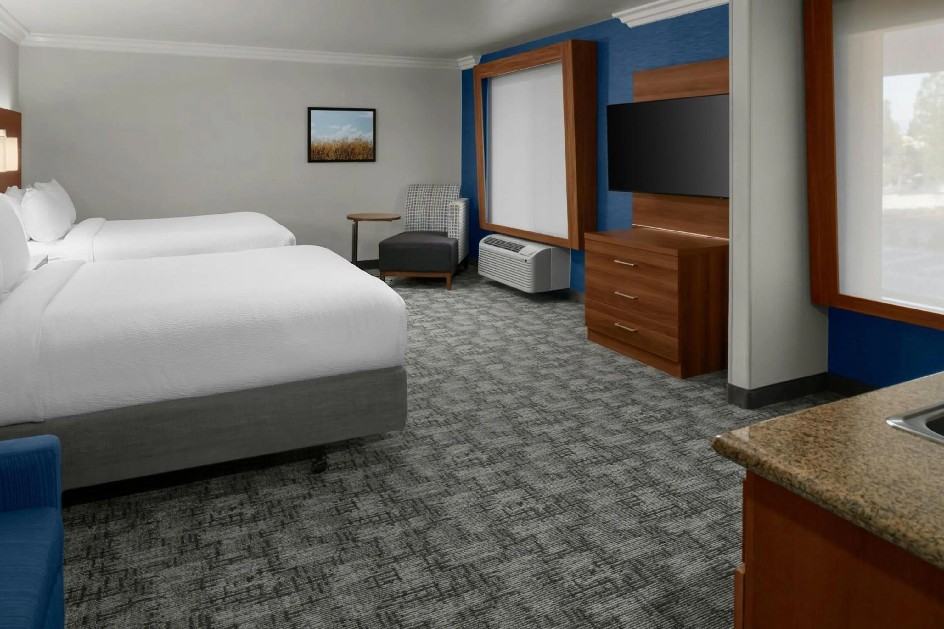 Photo of the whole room, Bed in City Express By Marriott Rancho Cucamonga