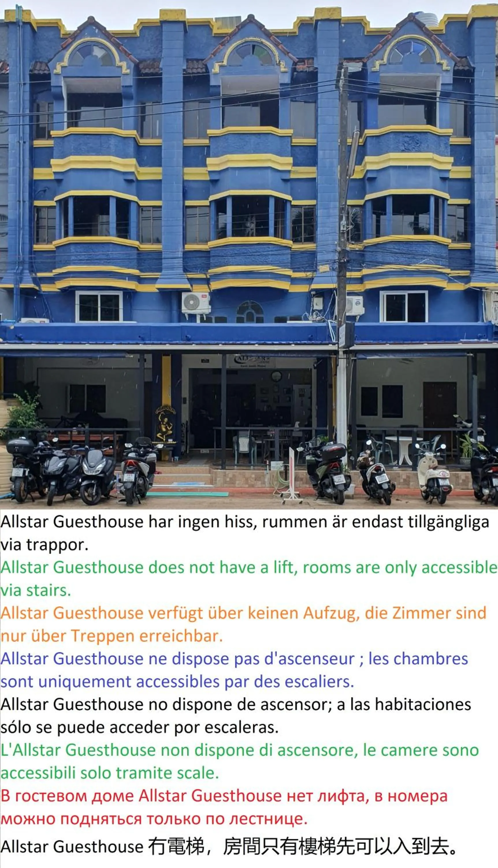 elevator in Allstar Guesthouse