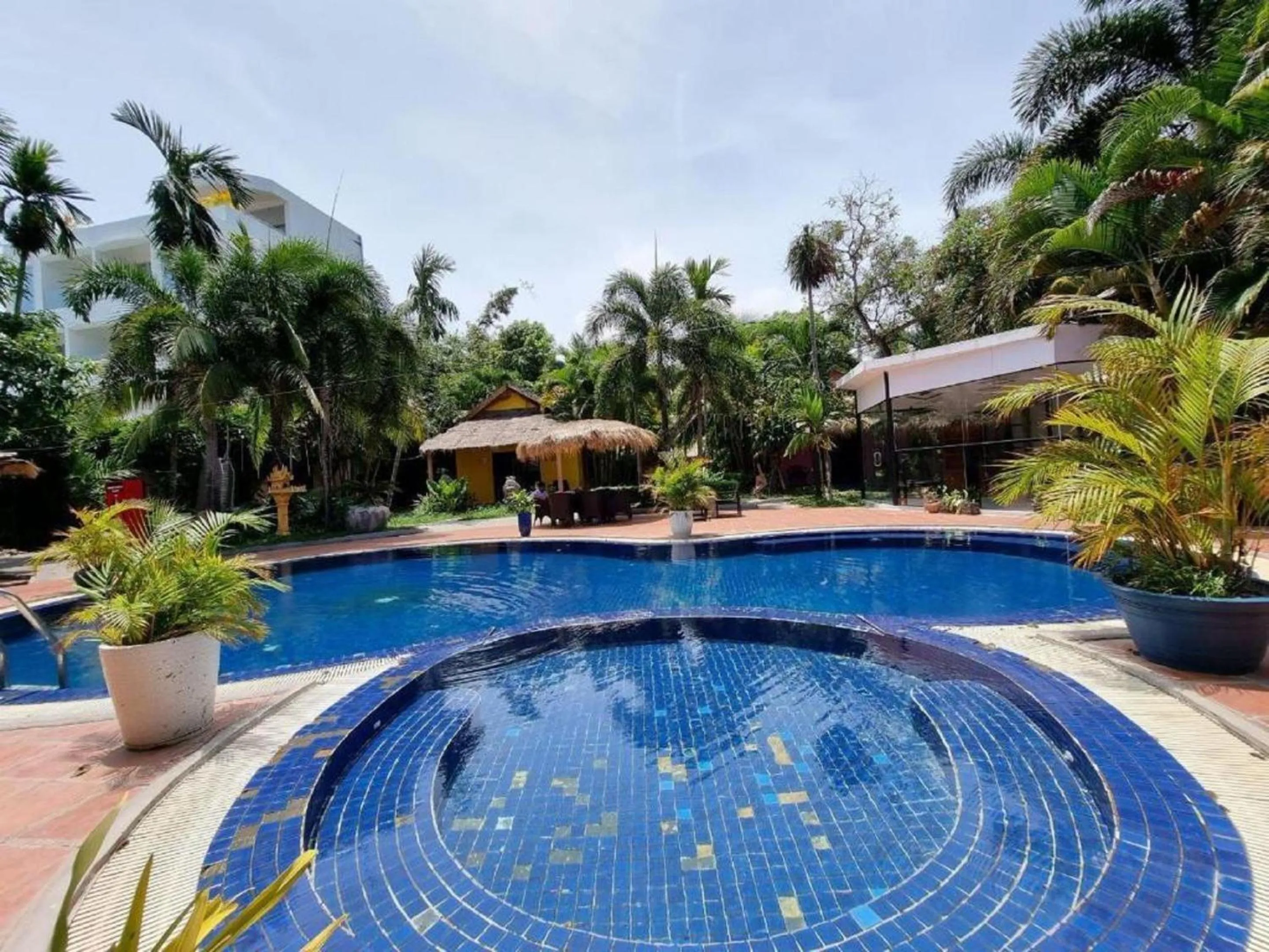 Pool view in Mittali Beach Hotel