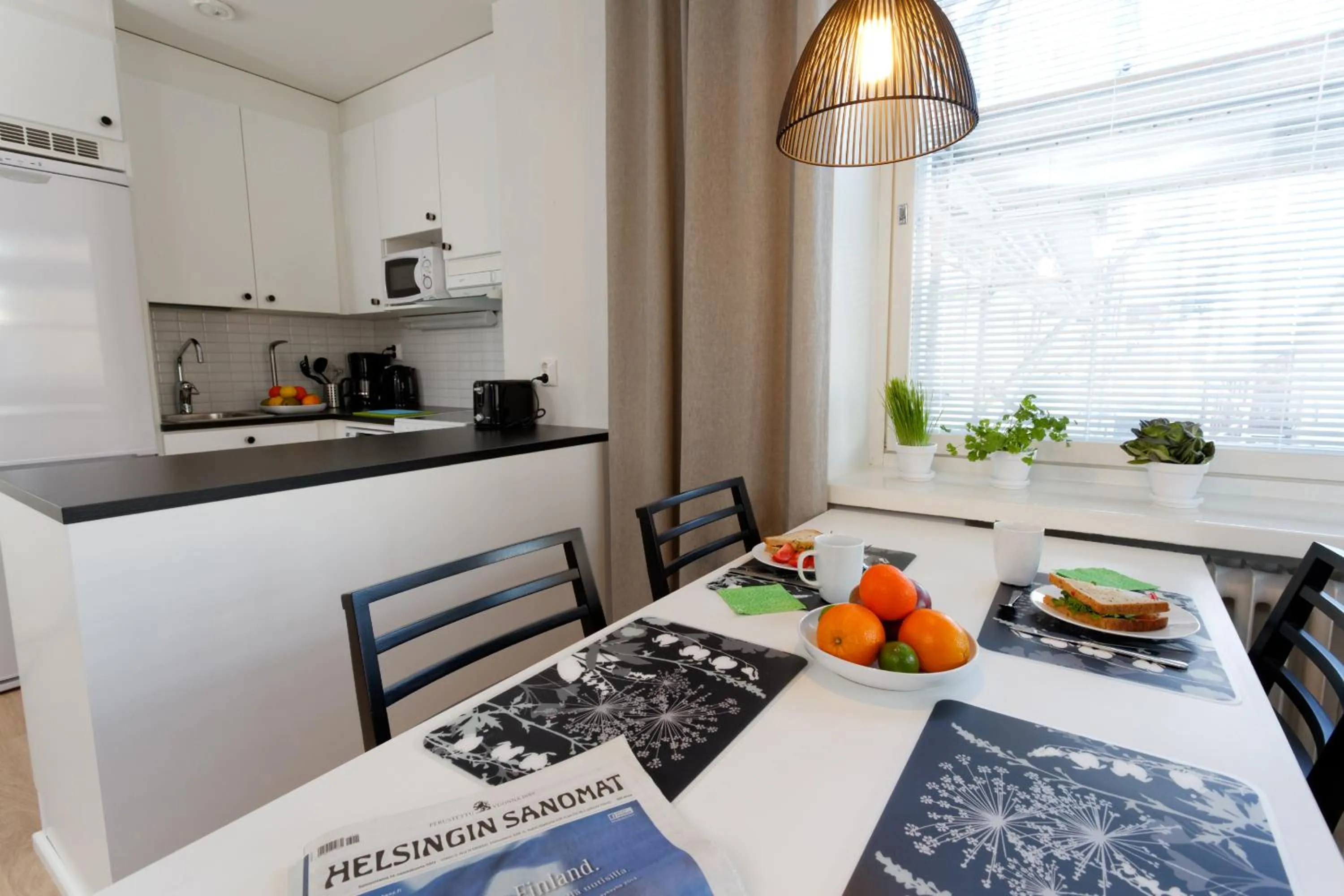 Kitchen or kitchenette in Forenom Serviced Apartments Helsinki Kruununhaka