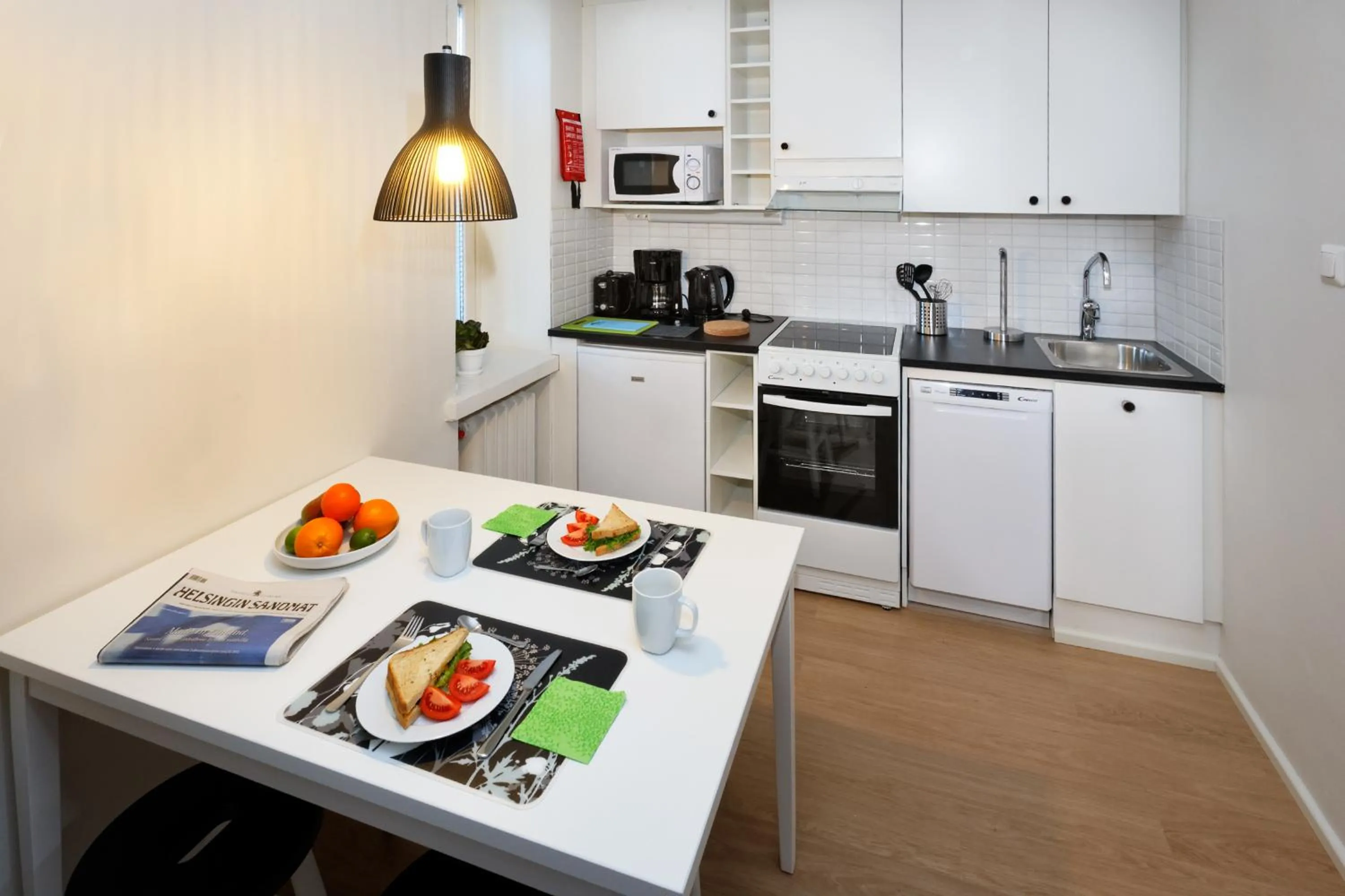 Kitchen or kitchenette in Forenom Serviced Apartments Helsinki Kruununhaka