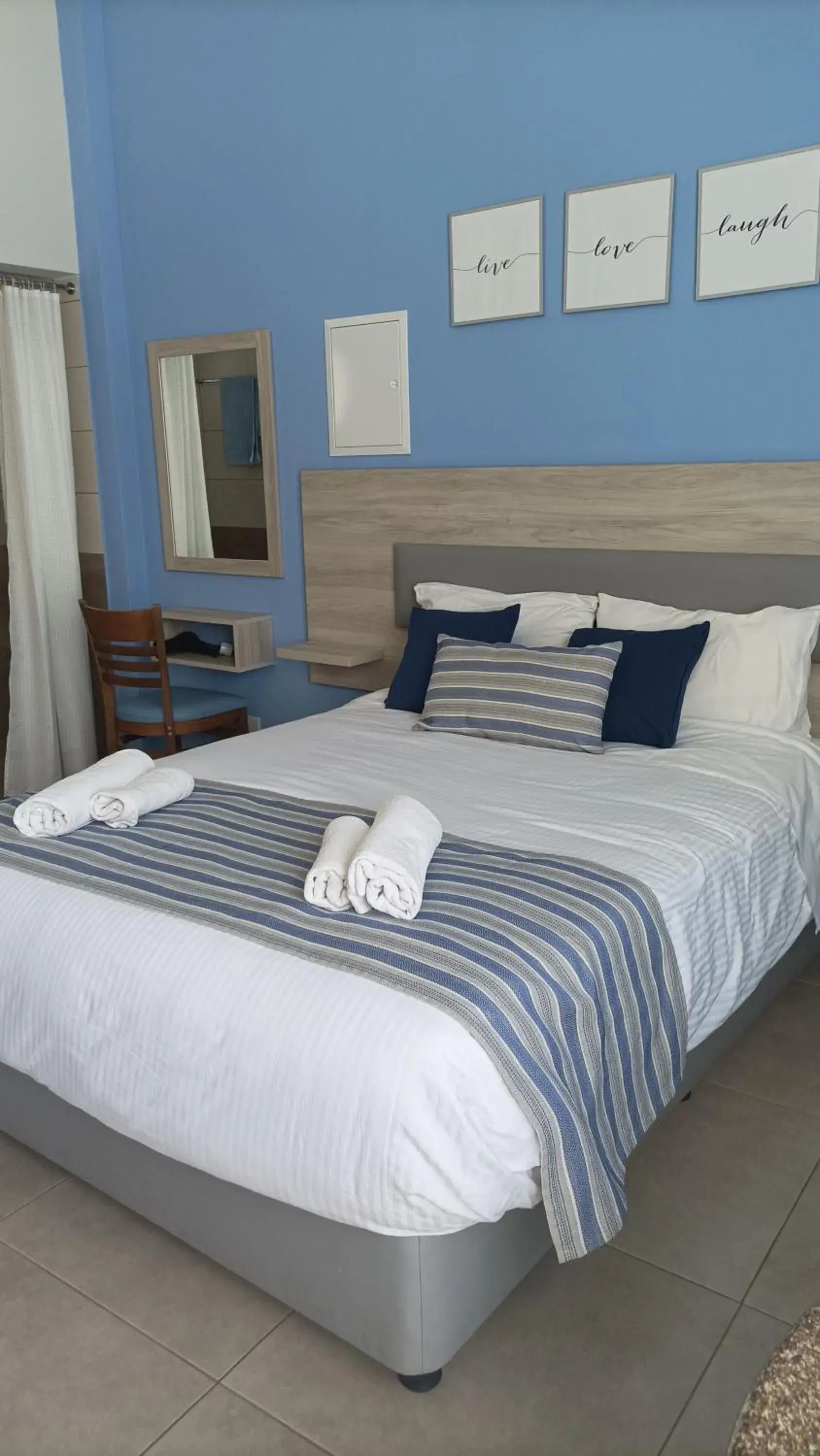 Bed in Proteas Mare Suites Bed in Proteas Mare Suites