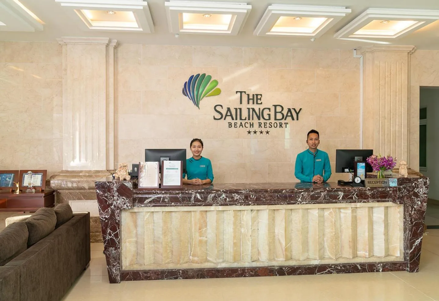 Lobby or reception in The Sailing Bay Beach Resort