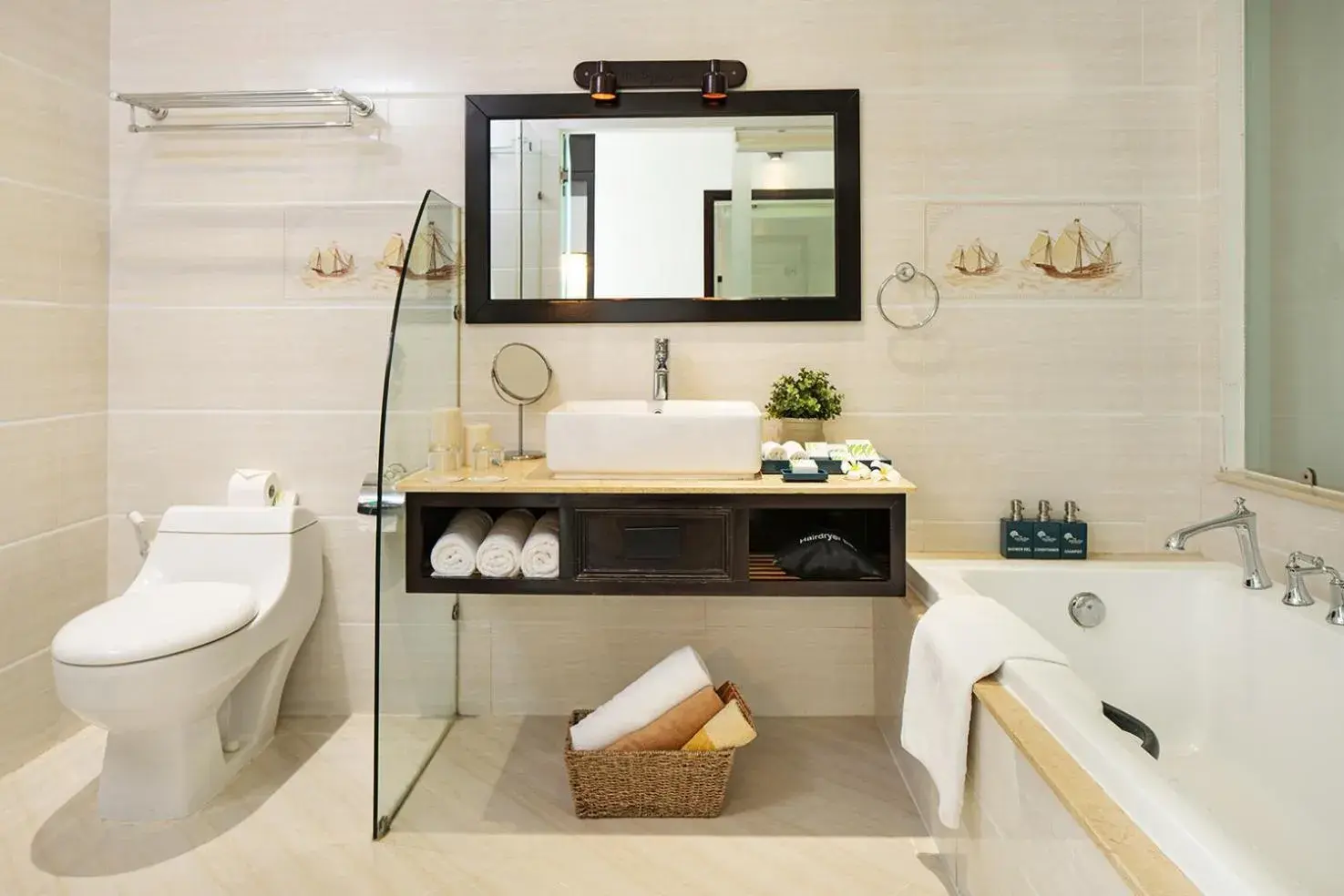 Bathroom in The Sailing Bay Beach Resort Bathroom in The Sailing Bay Beach Resort