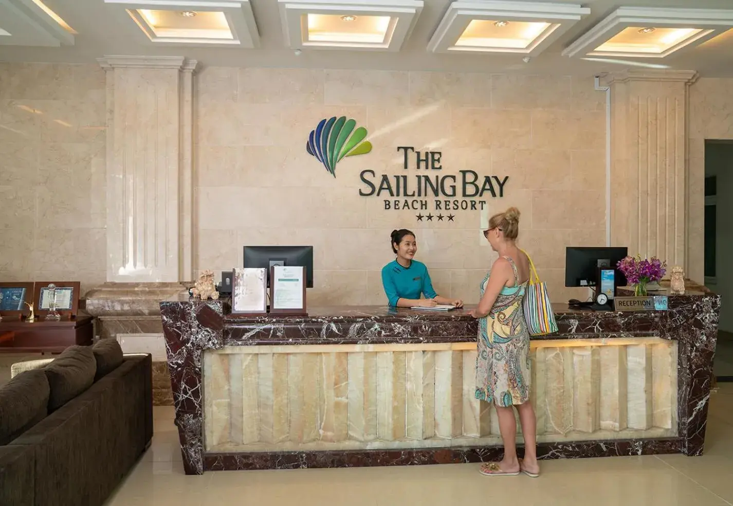 Lobby or reception in The Sailing Bay Beach Resort Lobby or reception in The Sailing Bay Beach Resort