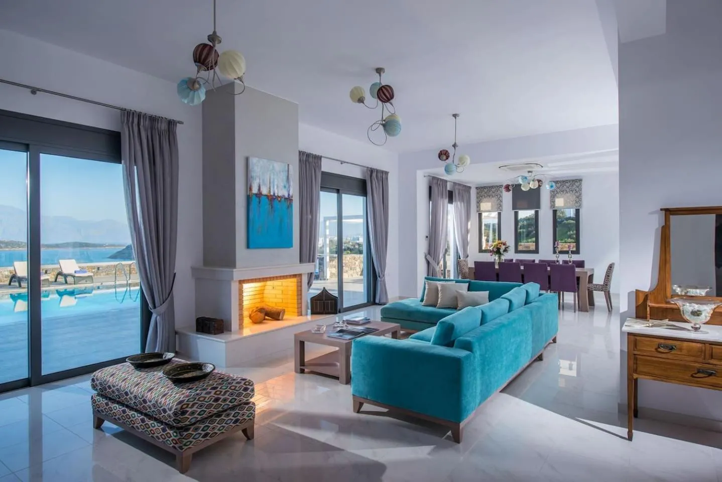 Living room in Villa Bellelen