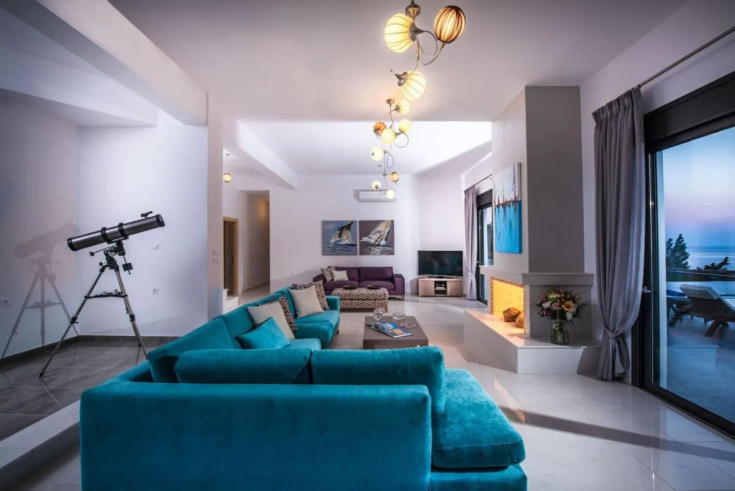 Living room in Villa Bellelen