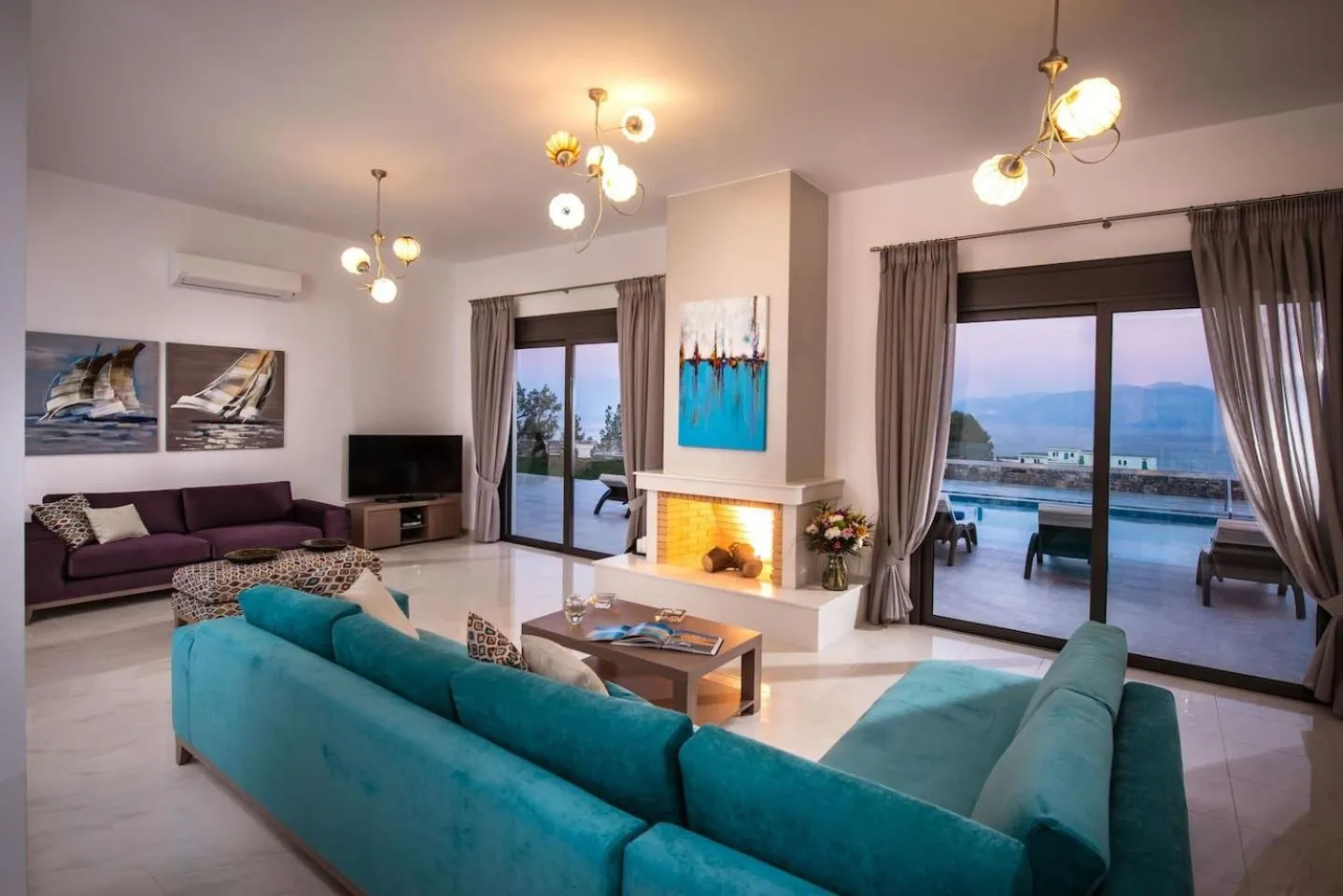 Living room in Villa Bellelen