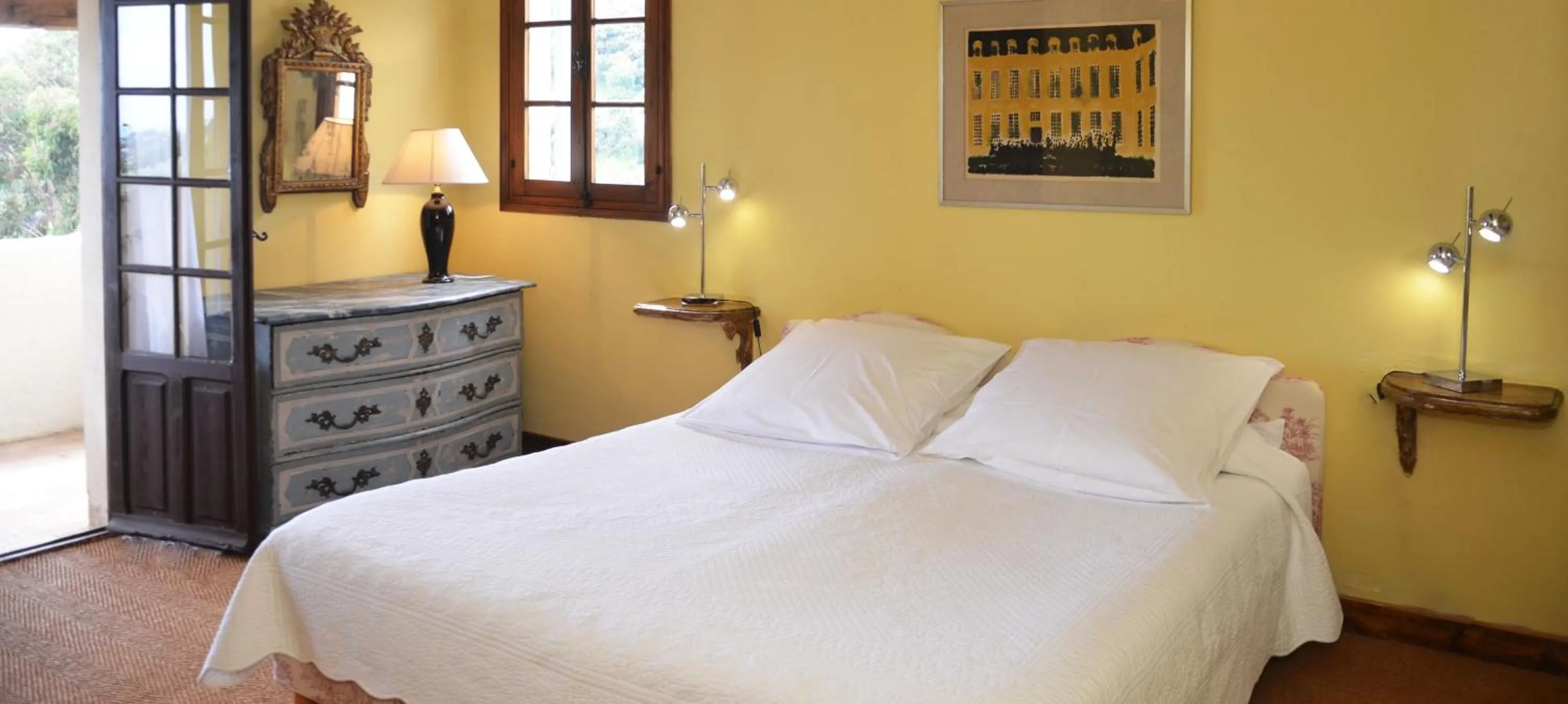 Balcony/Terrace, Bed in Les Orangers